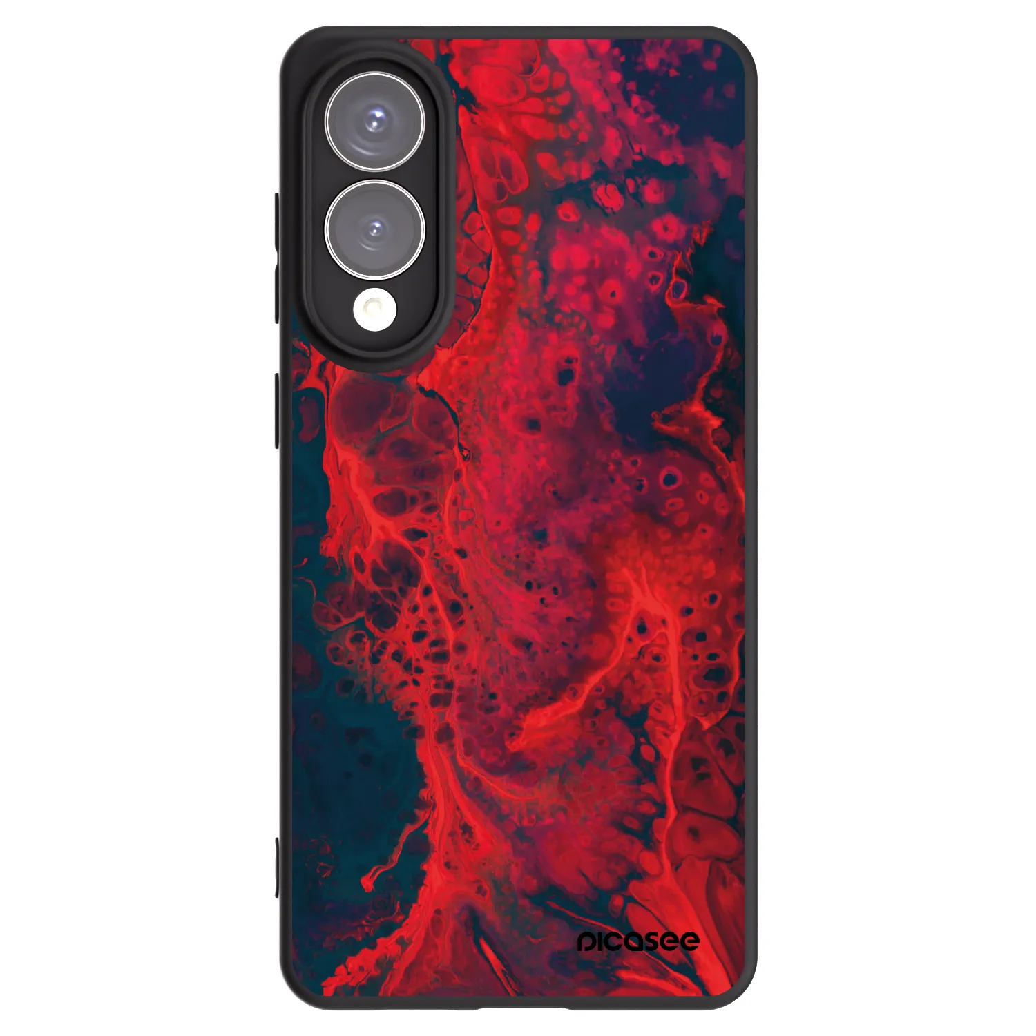 Picasee silikonový černý obal pro Samsung Galaxy S25 Edge 5G - Organic red