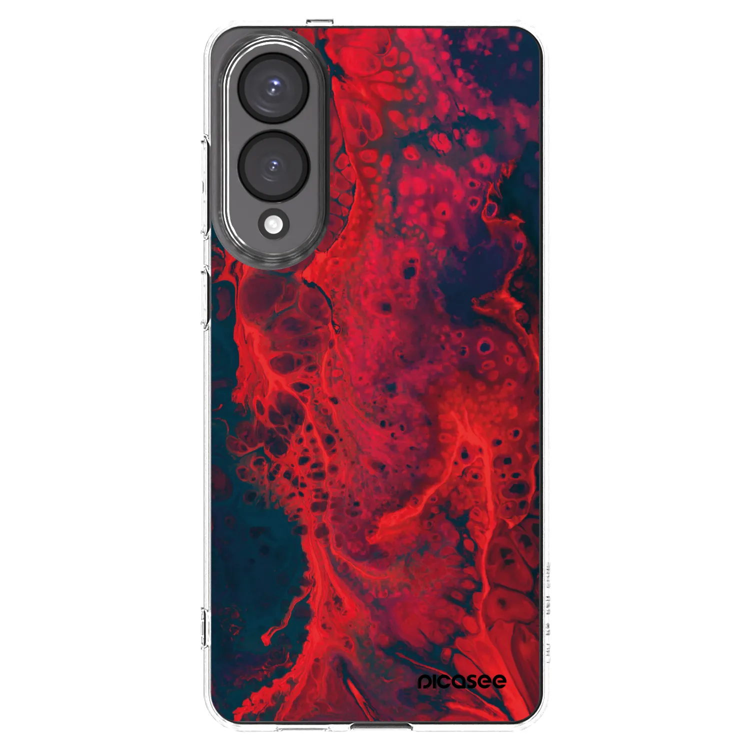 Picasee silikonový průhledný obal pro Samsung Galaxy S25 Edge 5G - Organic red
