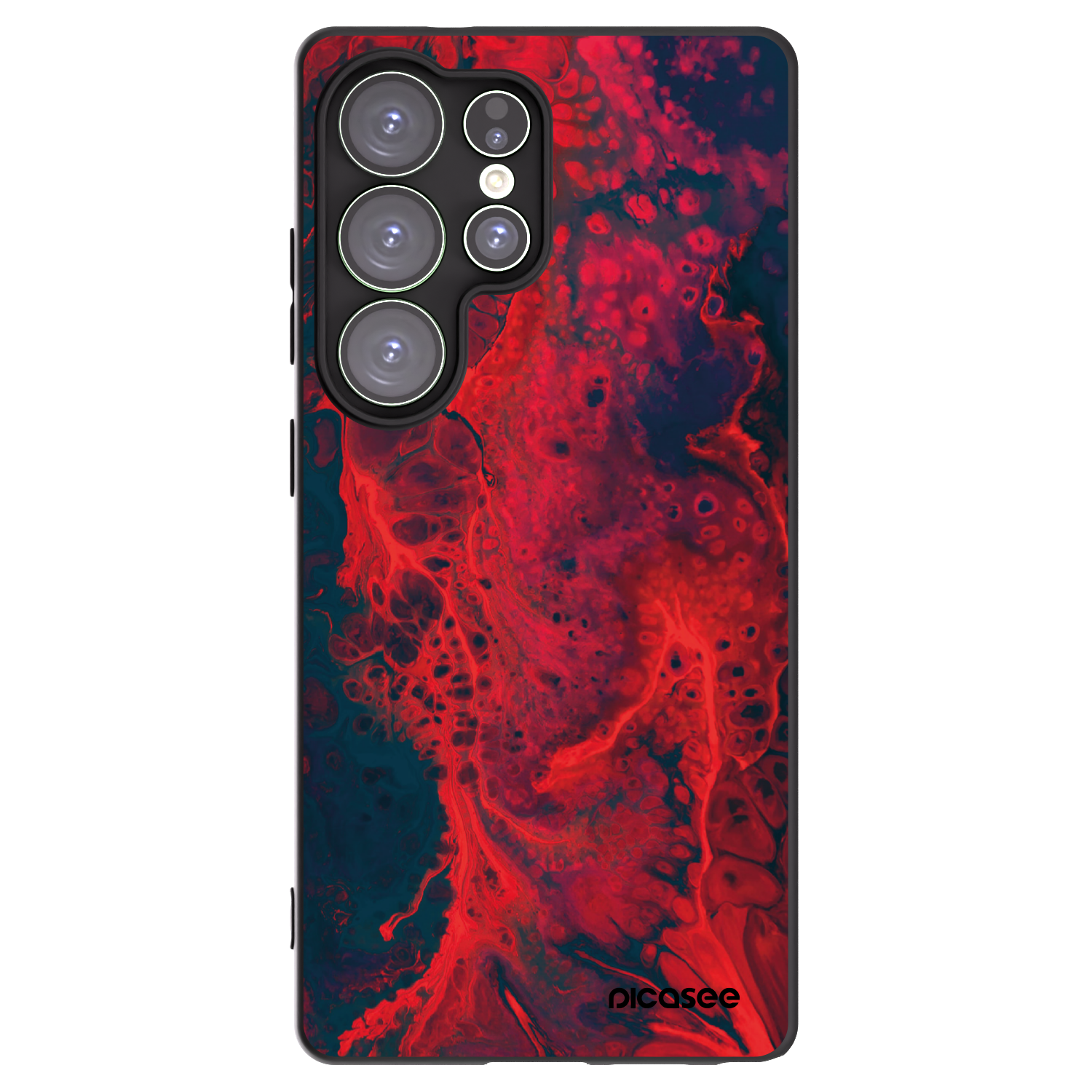 Picasee silikonový černý obal pro Samsung Galaxy S25 Ultra 5G - Organic red