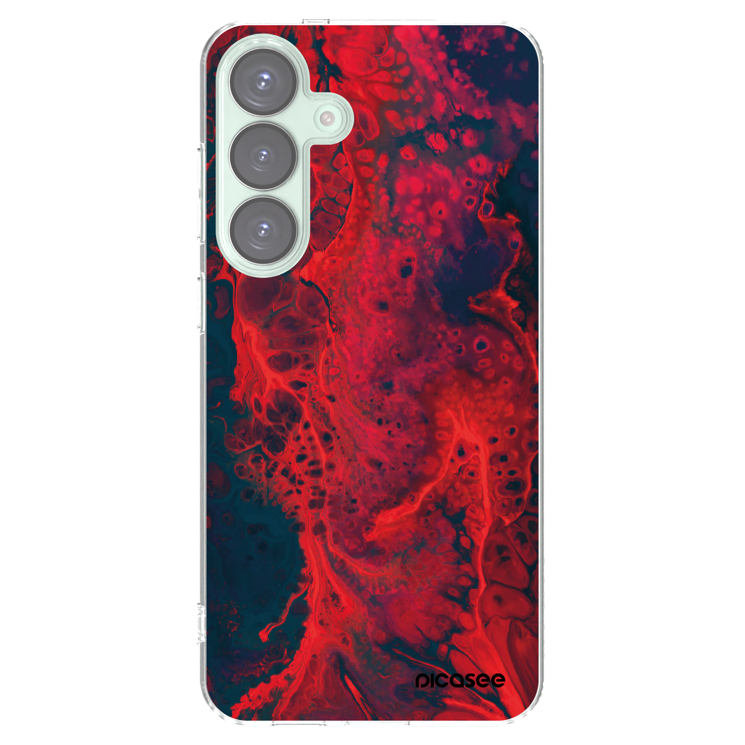 Picasee silikonový průhledný obal pro Samsung Galaxy S25+ 5G - Organic red
