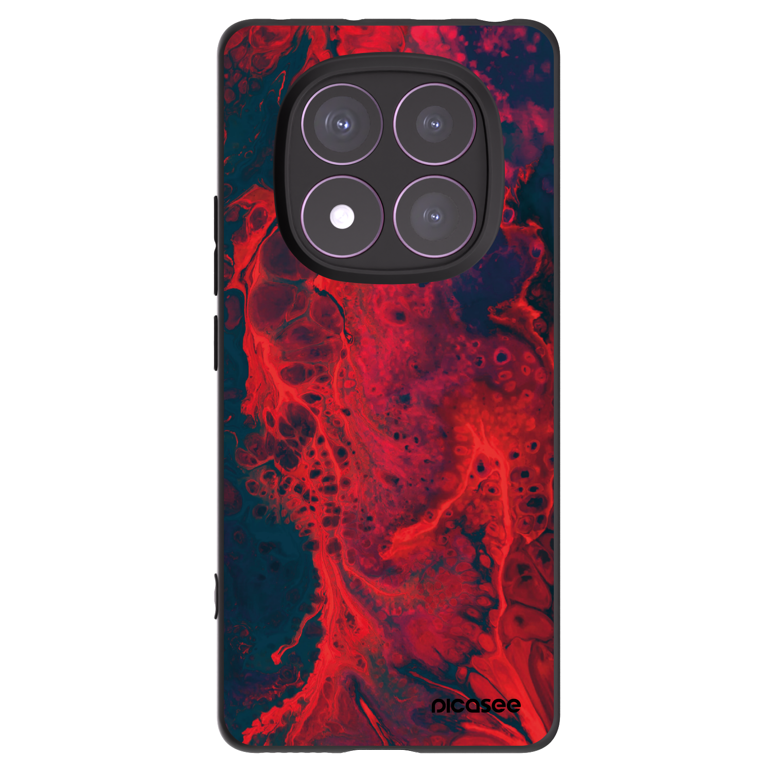 Picasee silikonový černý obal pro Xiaomi Redmi Note 14 Pro 4G - Organic red