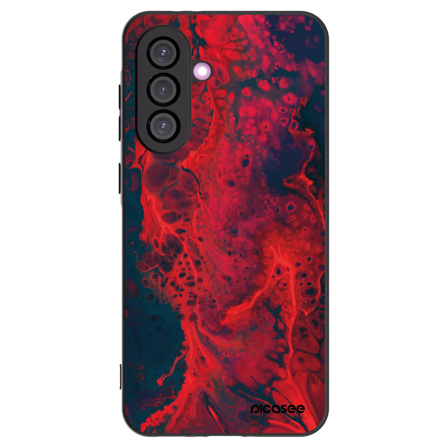 Picasee silikonový černý obal pro Samsung Galaxy A56 5G A566B - Organic red