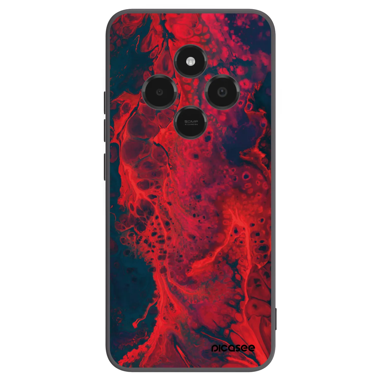 Picasee silikonový černý obal pro Xiaomi Poco C75 - Organic red