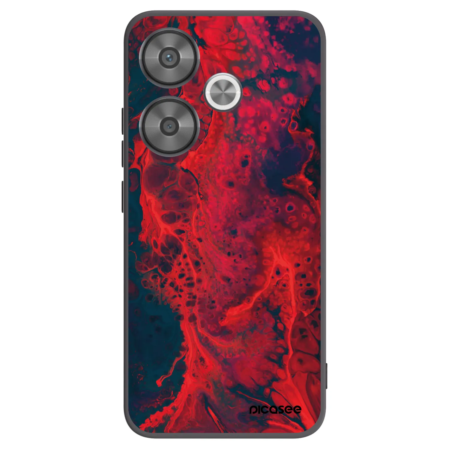 Picasee silikonový černý obal pro Xiaomi Poco F6 - Organic red