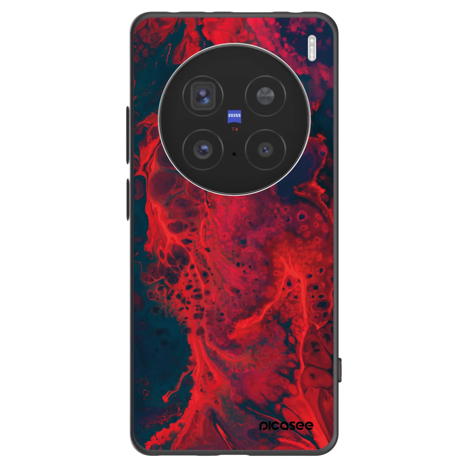 Picasee silikonový černý obal pro Vivo X200 Pro - Organic red