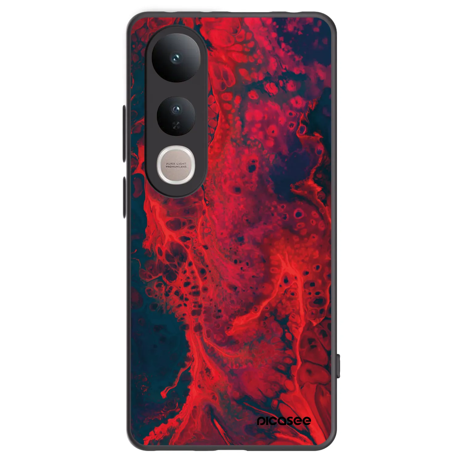 Picasee silikonový černý obal pro Vivo V50 Lite 5G - Organic red