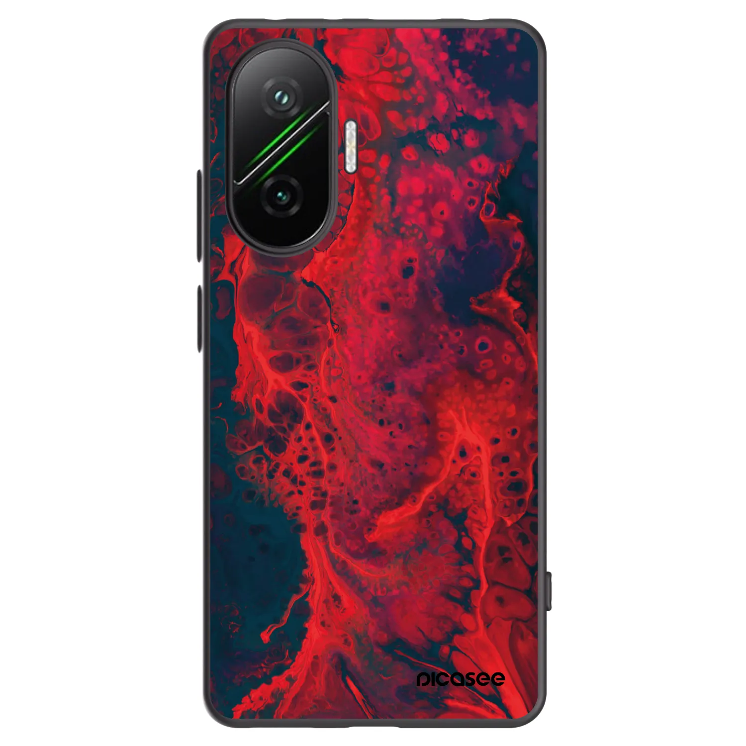 Picasee silikonový černý obal pro Xiaomi Poco F7 Pro 5G - Organic red