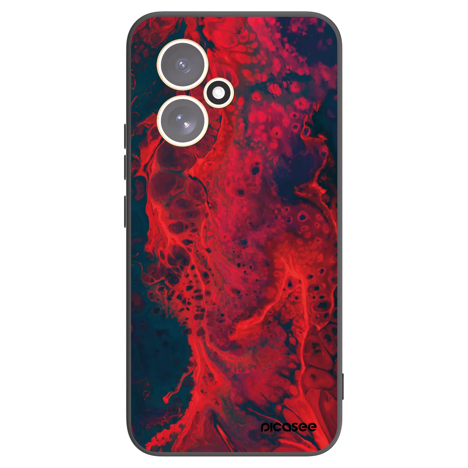 Picasee silikonový černý obal pro Honor 400 5G - Organic red