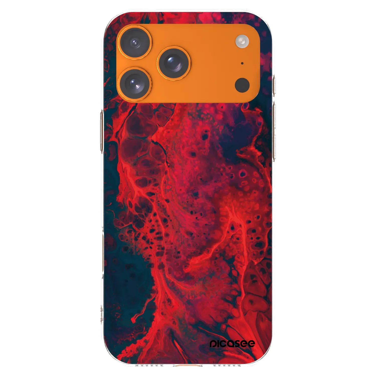 Picasee silikonový průhledný obal pro Apple iPhone 17 Pro Max - Organic red