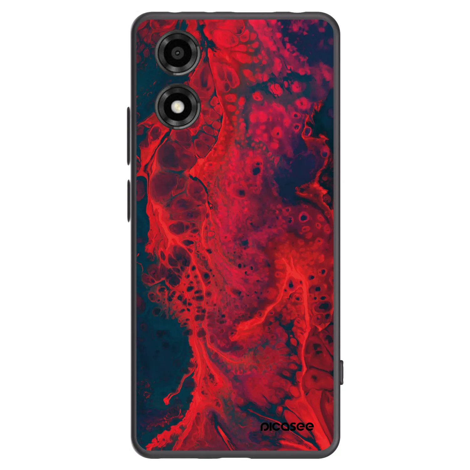 Picasee silikonový černý obal pro Motorola Moto E14 - Organic red