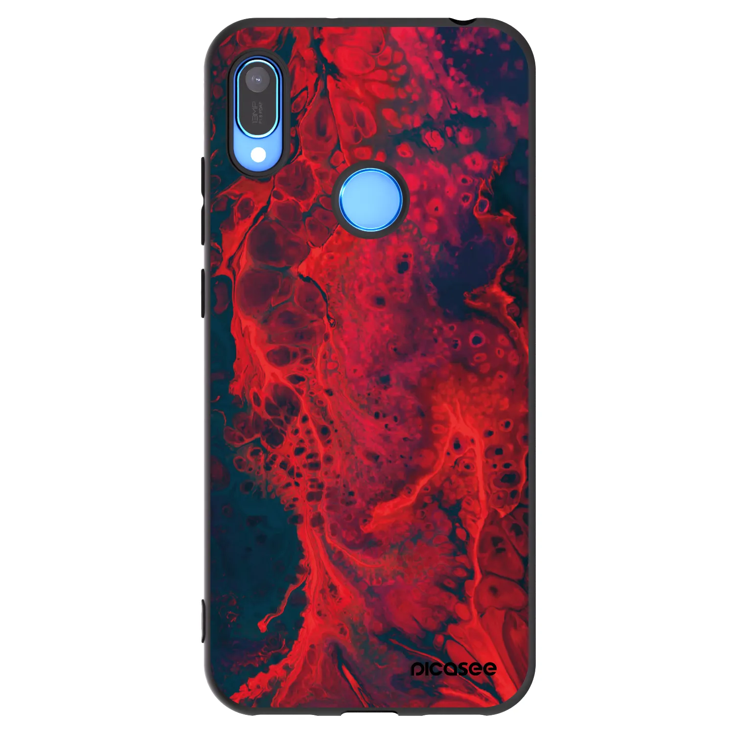 Picasee silikonový černý obal pro Huawei Y6 2019 - Organic red