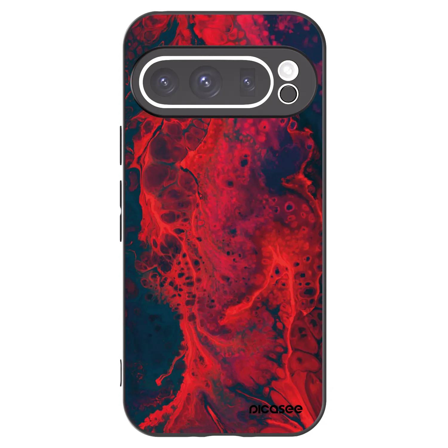 Picasee silikonový černý obal pro Google Pixel 9 Pro XL - Organic red