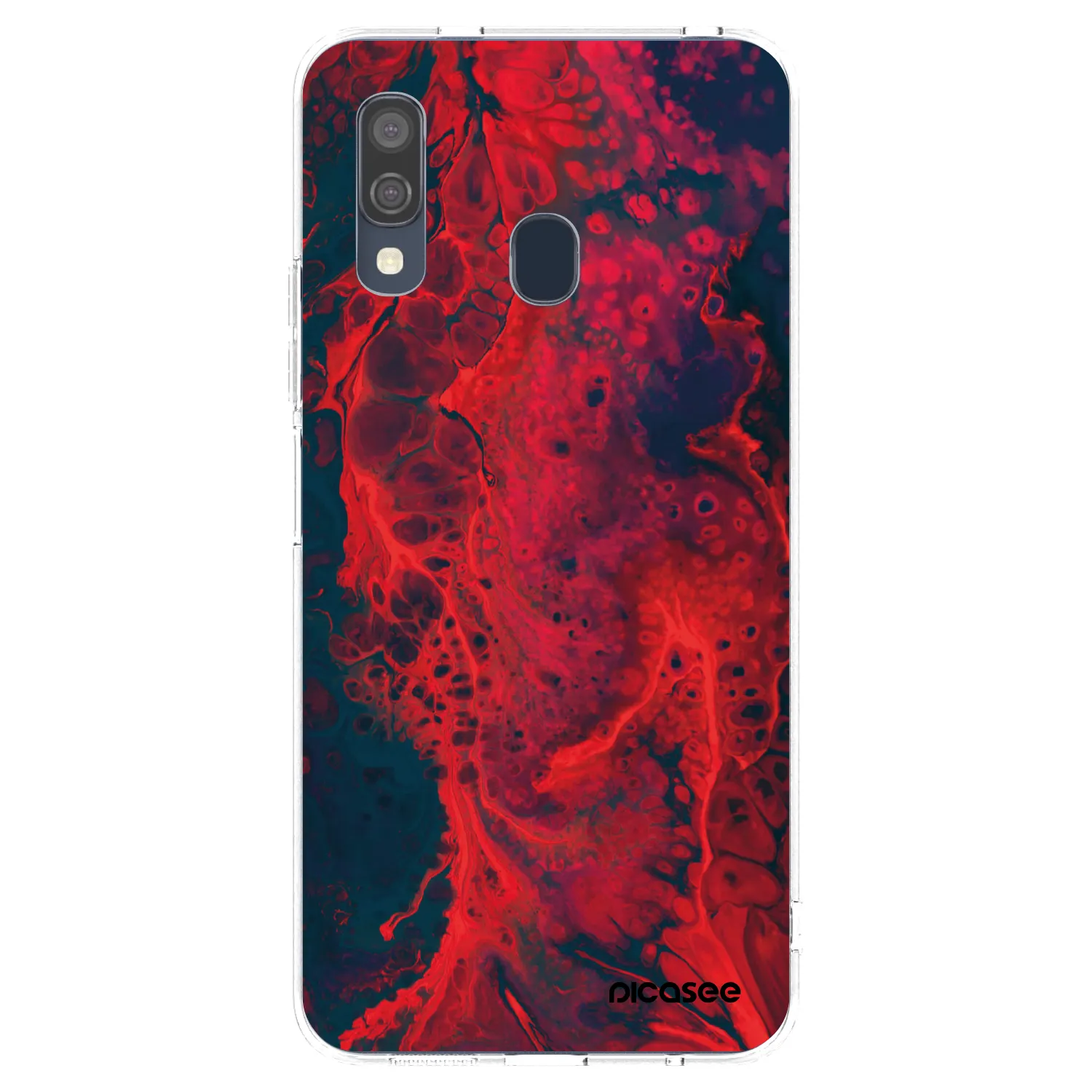 Picasee silikonový průhledný obal pro Samsung Galaxy A40 A405F - Organic red