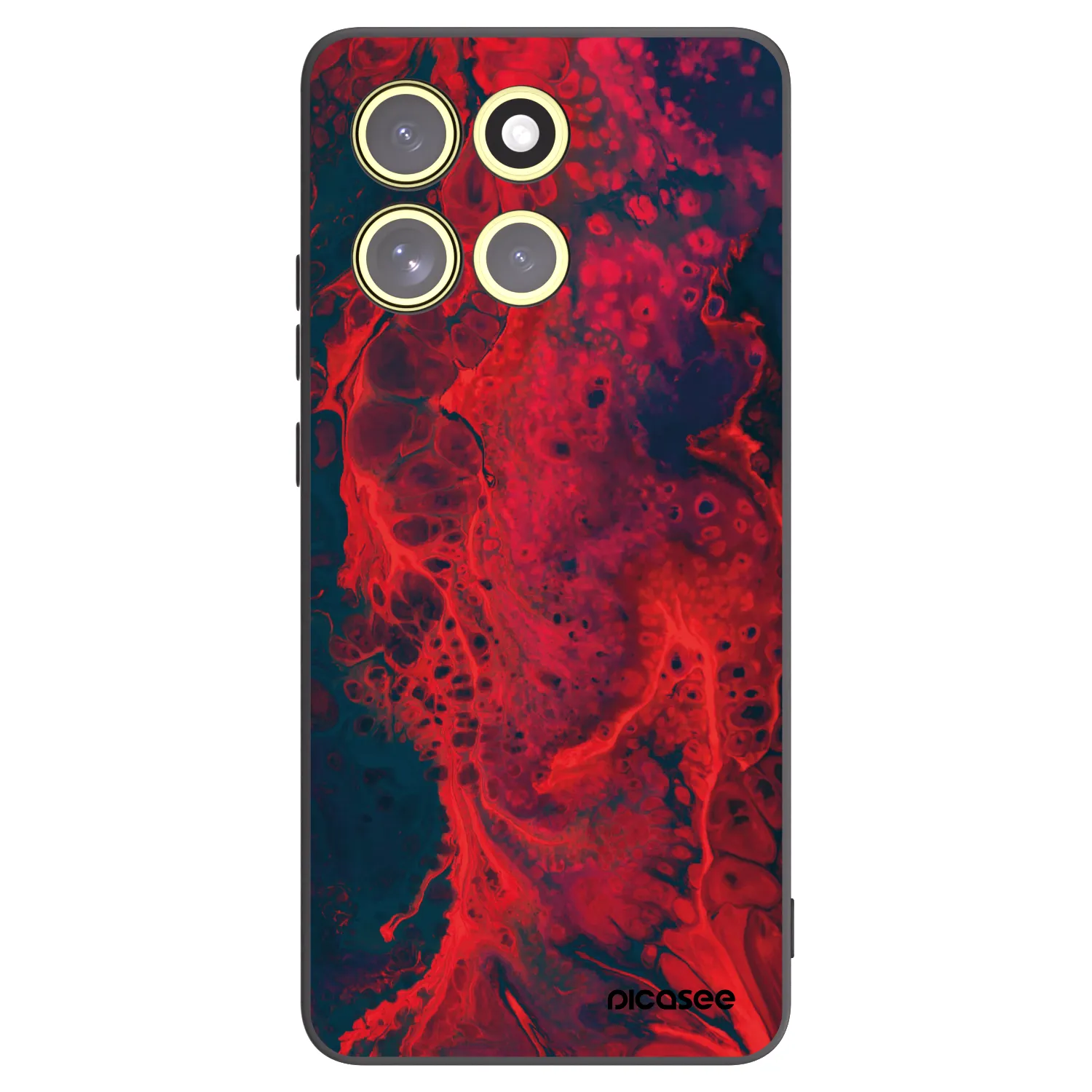 Picasee silikonový černý obal pro Motorola Moto G86 5G - Organic red