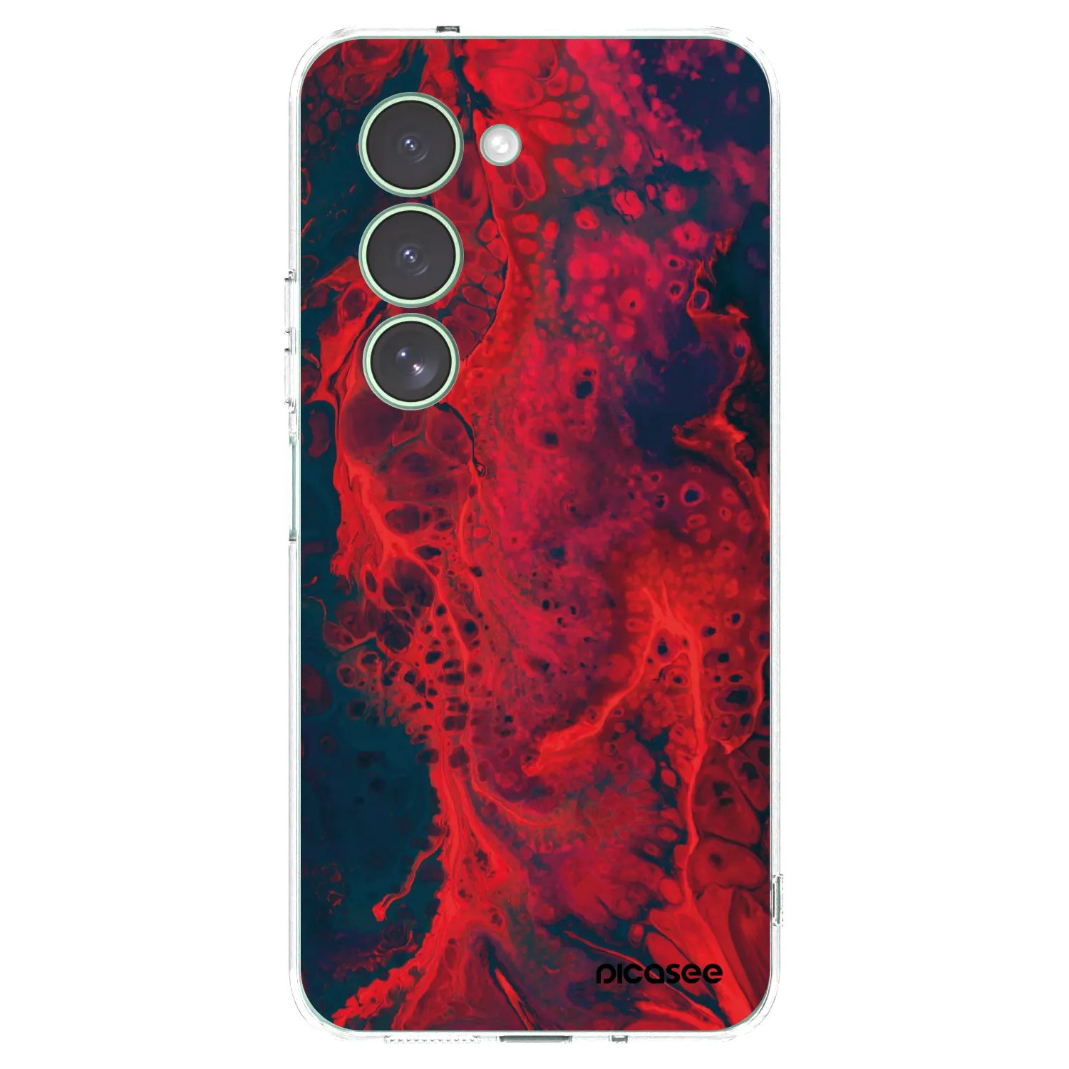 Picasee silikonový průhledný obal pro Xiaomi Redmi 15 5G - Organic red