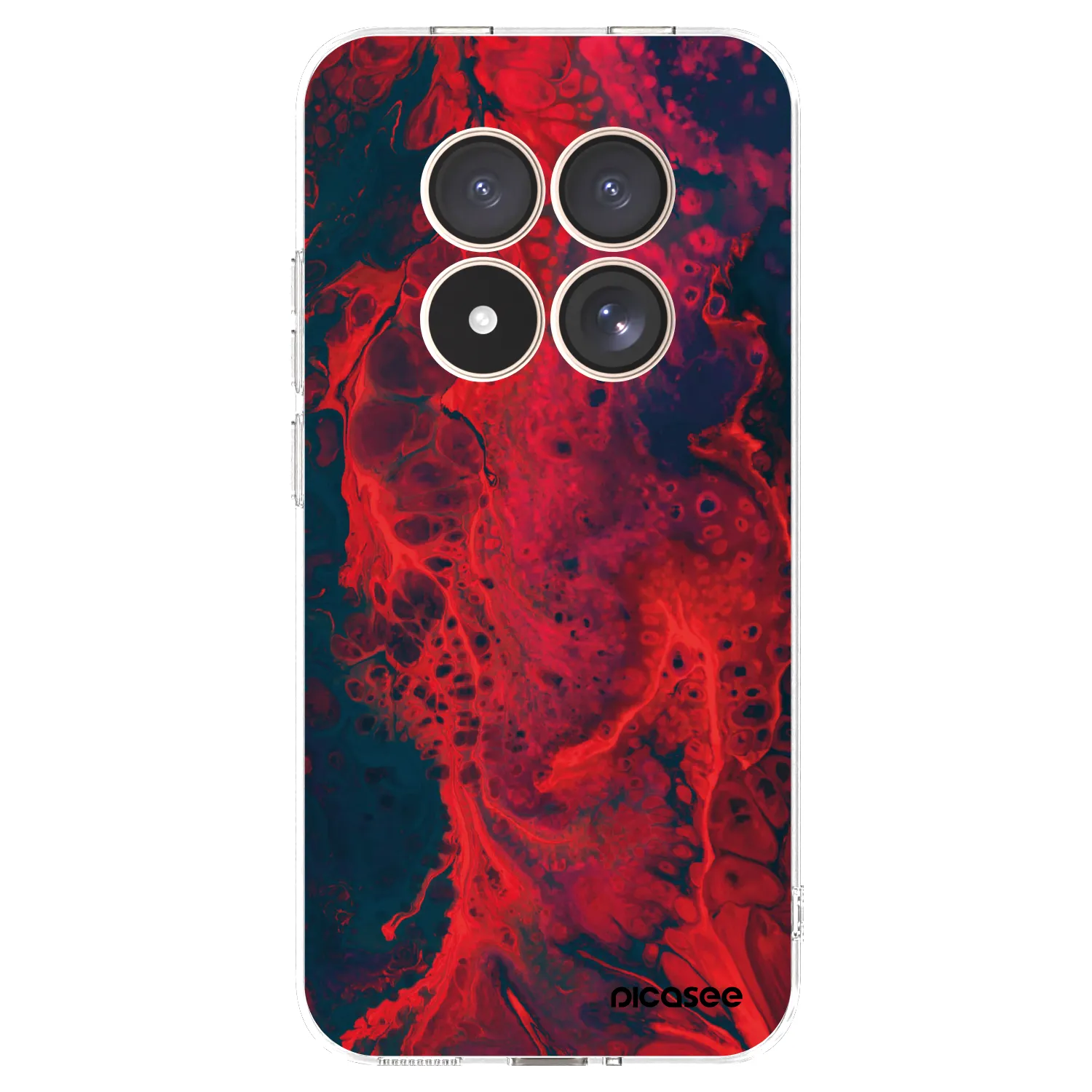 Picasee silikonový průhledný obal pro Xiaomi Redmi Note 15 Pro 4G - Organic red