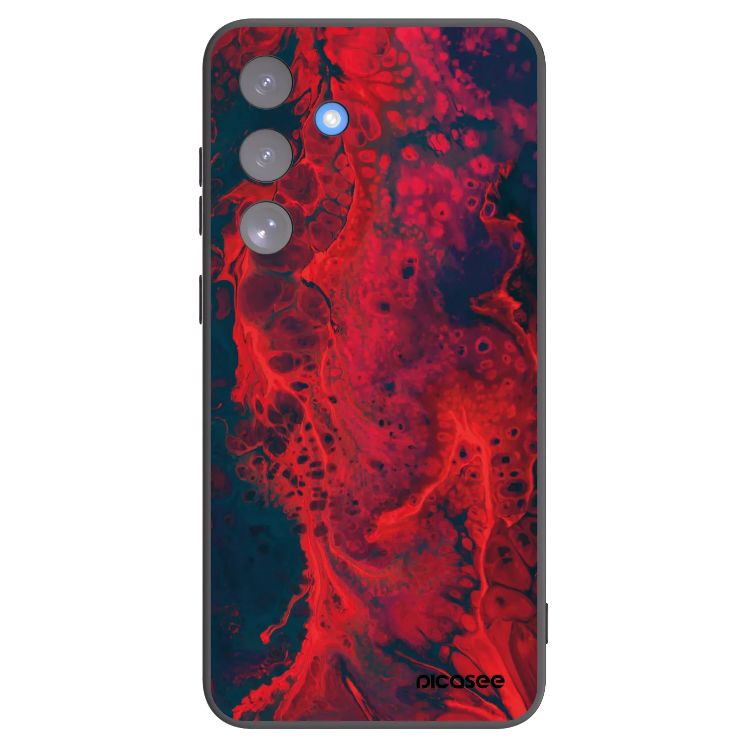 Picasee silikonový černý obal pro Samsung Galaxy S25 FE 5G - Organic red