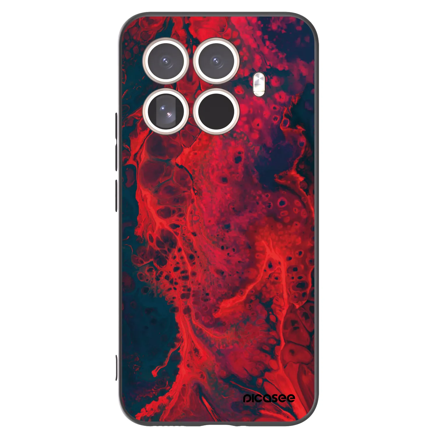 Picasee silikonový černý obal pro Xiaomi 15T Pro - Organic red