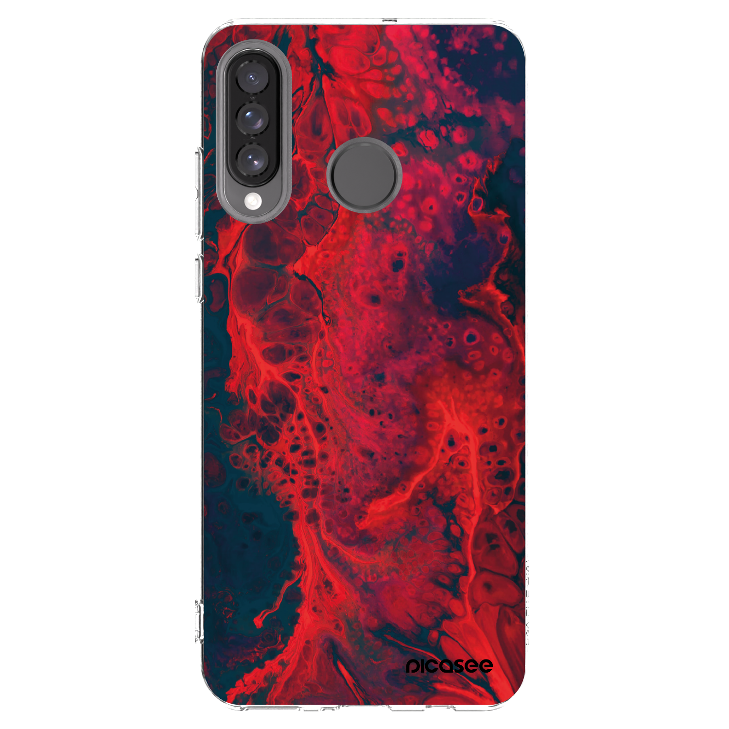 Picasee silikonový průhledný obal pro Huawei P30 Lite - Organic red