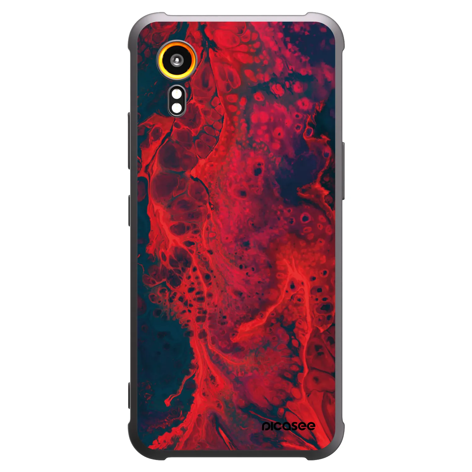Picasee silikonový černý obal pro Samsung Galaxy Xcover 7 - Organic red