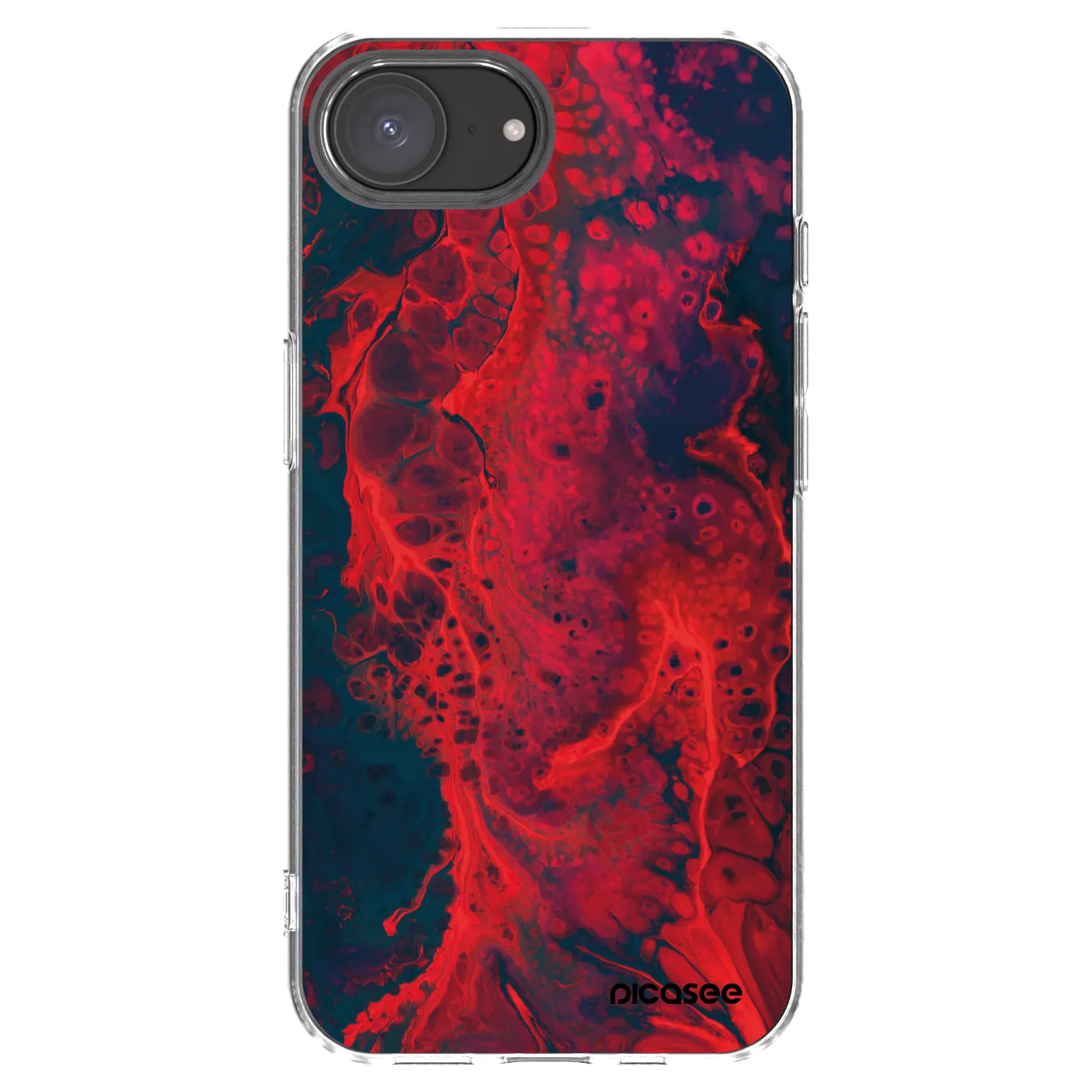 Picasee silikonový průhledný obal pro Apple iPhone 17e - Organic red