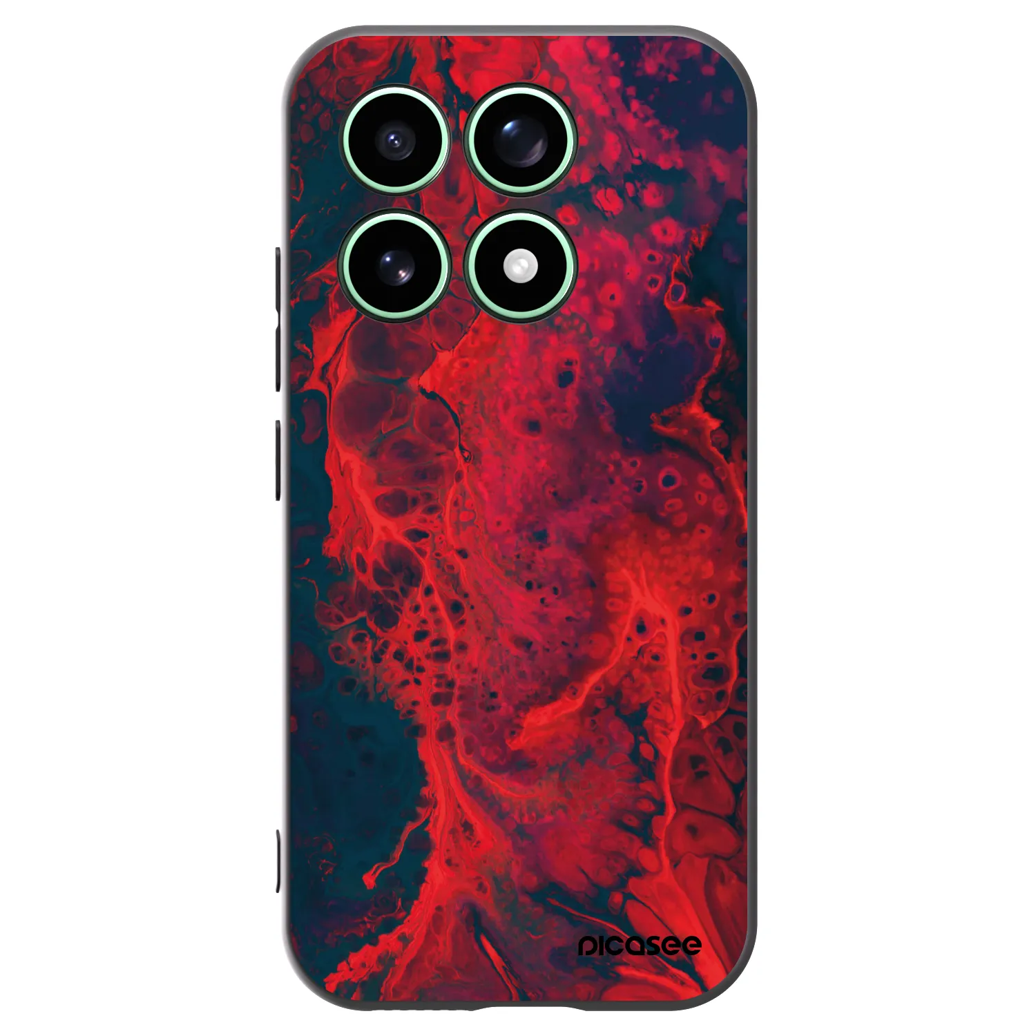 Picasee silikonový černý obal pro Xiaomi 17 - Organic red