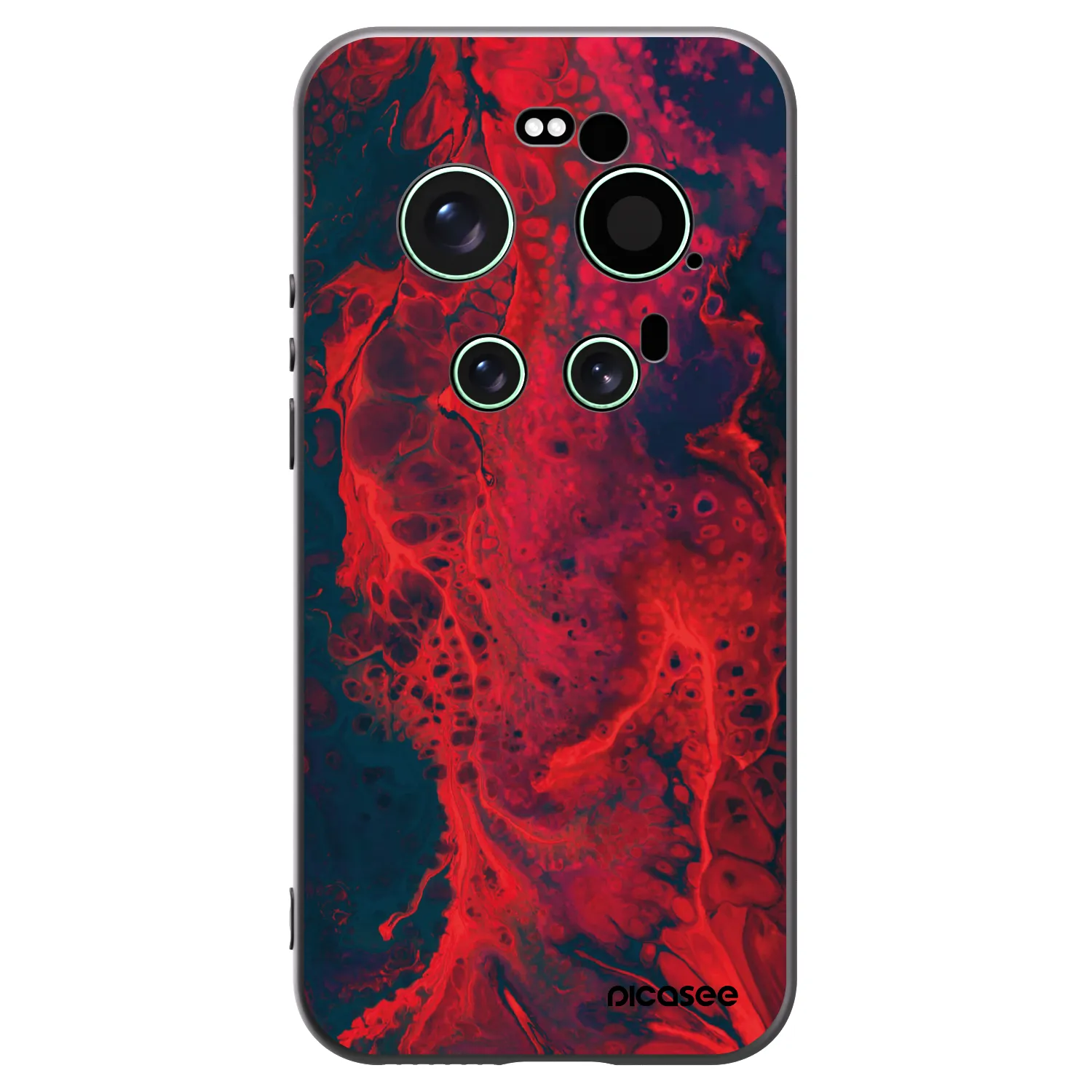 Picasee silikonový černý obal pro Xiaomi 17 Ultra - Organic red