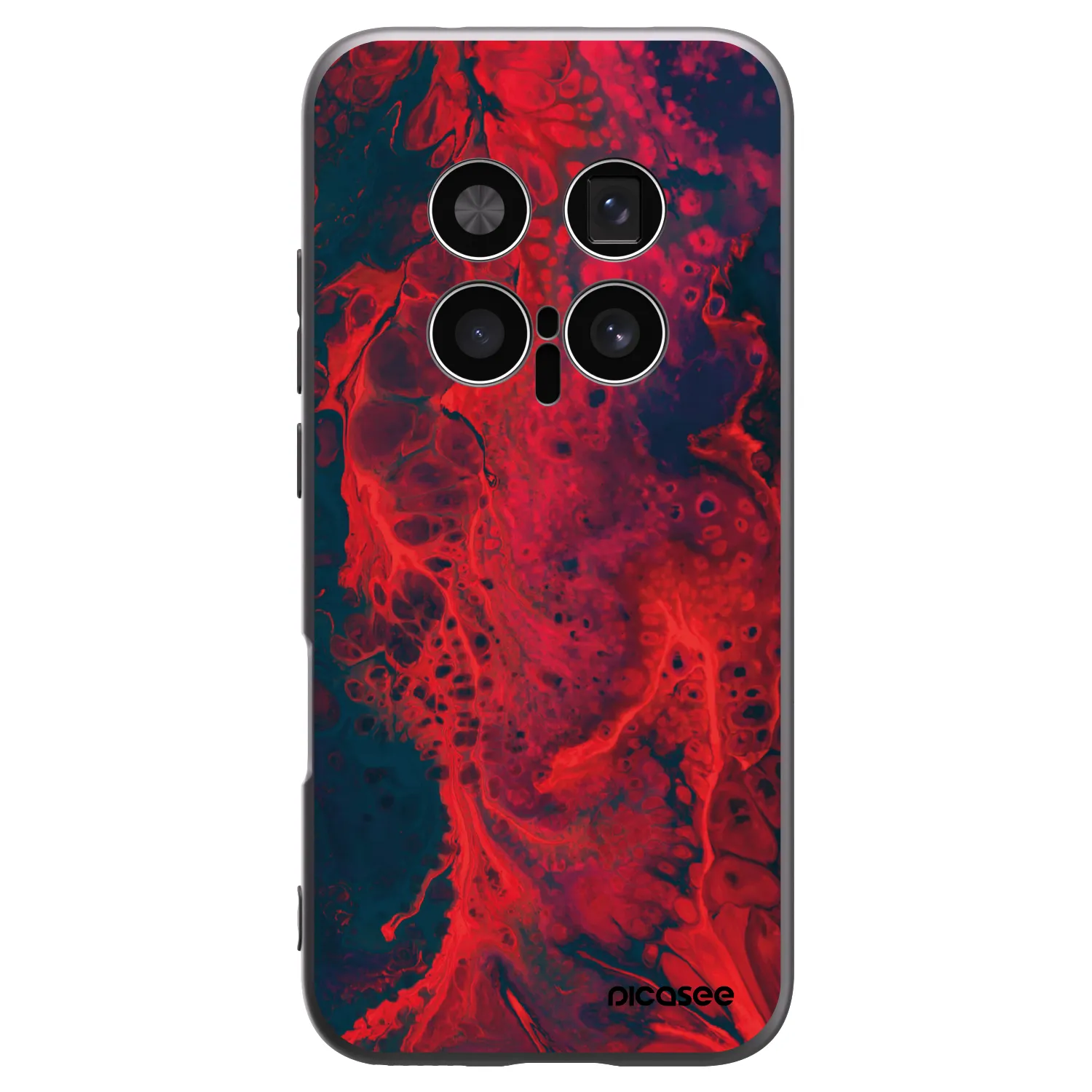 Picasee silikonový černý obal pro Honor Magic8 Pro 5G - Organic red
