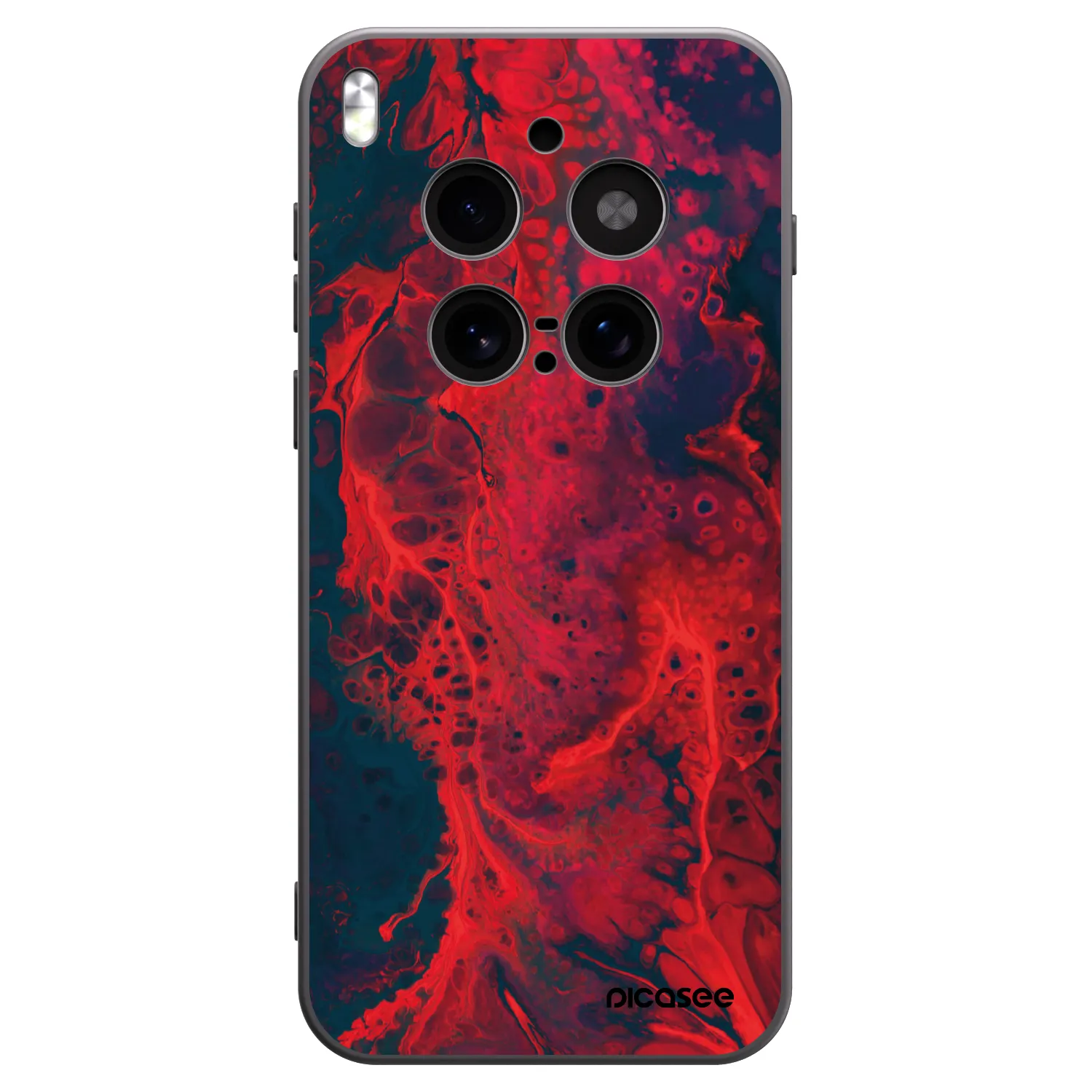 Picasee silikonový černý obal pro Vivo X300 Pro - Organic red