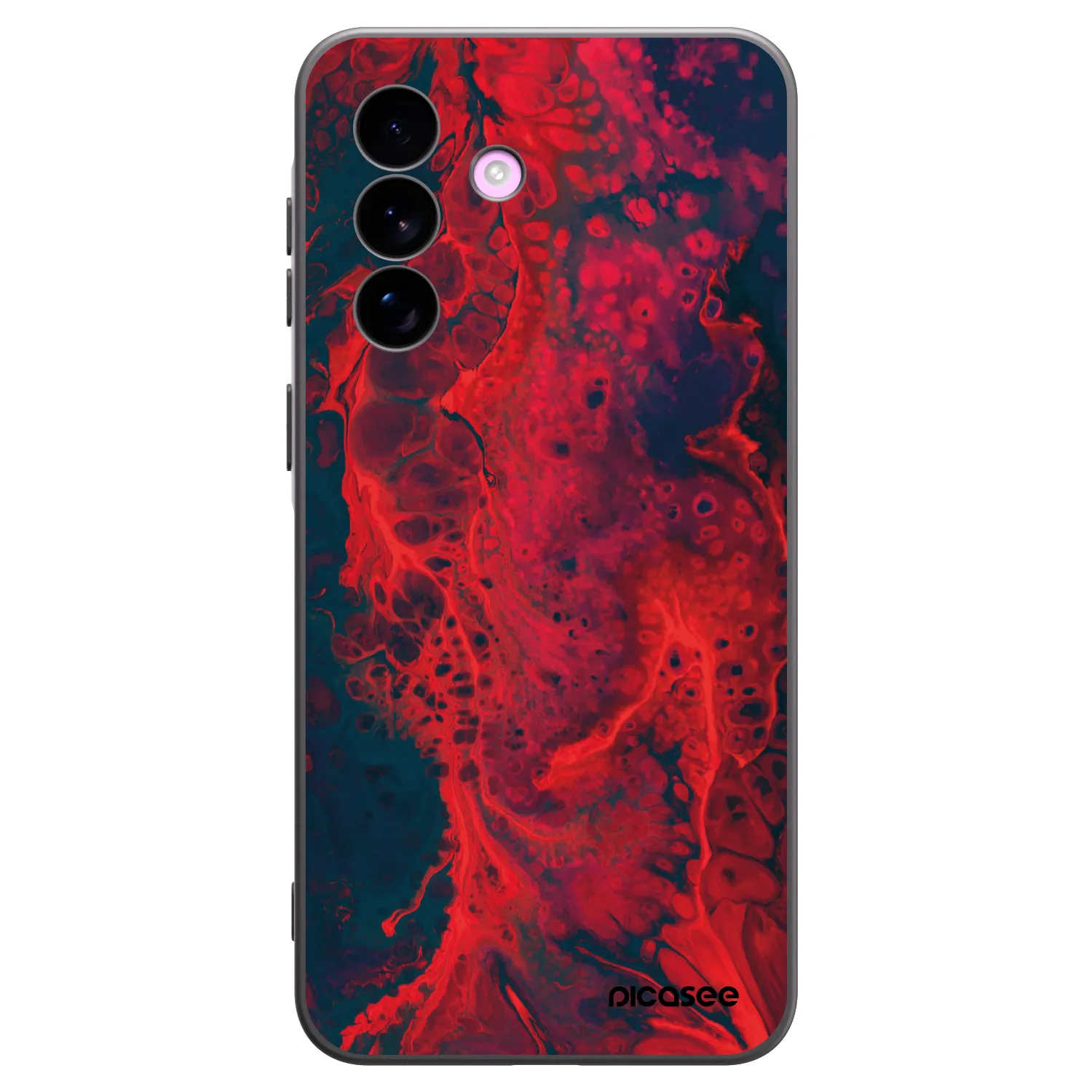Picasee silikonový černý obal pro Samsung Galaxy A57 5G - Organic red