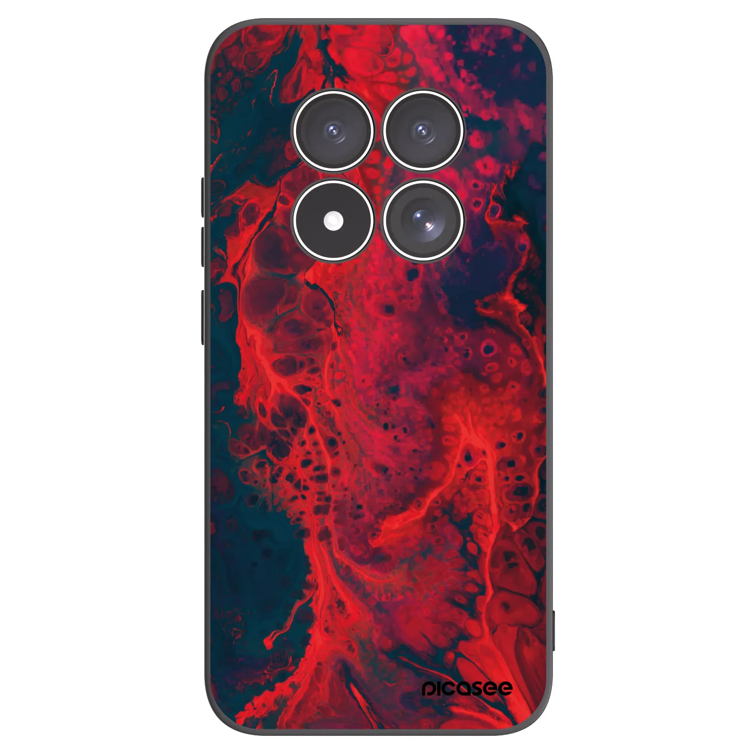 Picasee silikonový černý obal pro Xiaomi Redmi Note 15 Pro 5G - Organic red