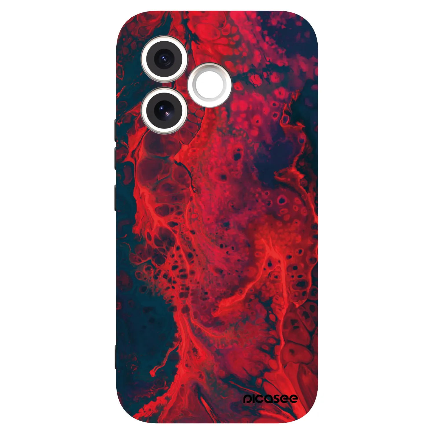 Picasee silikonový černý obal pro Honor 600 Lite - Organic red