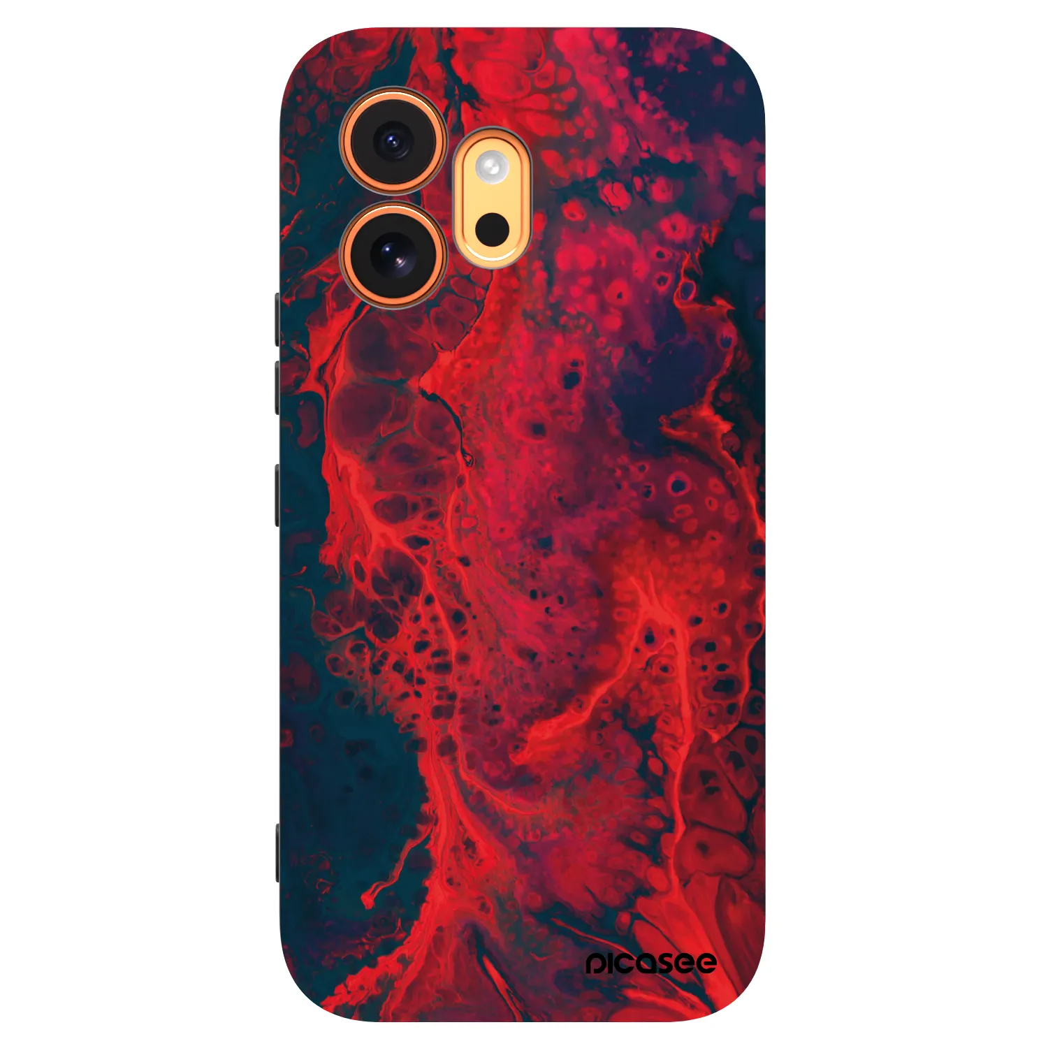 Picasee silikonový černý obal pro Honor 600 - Organic red