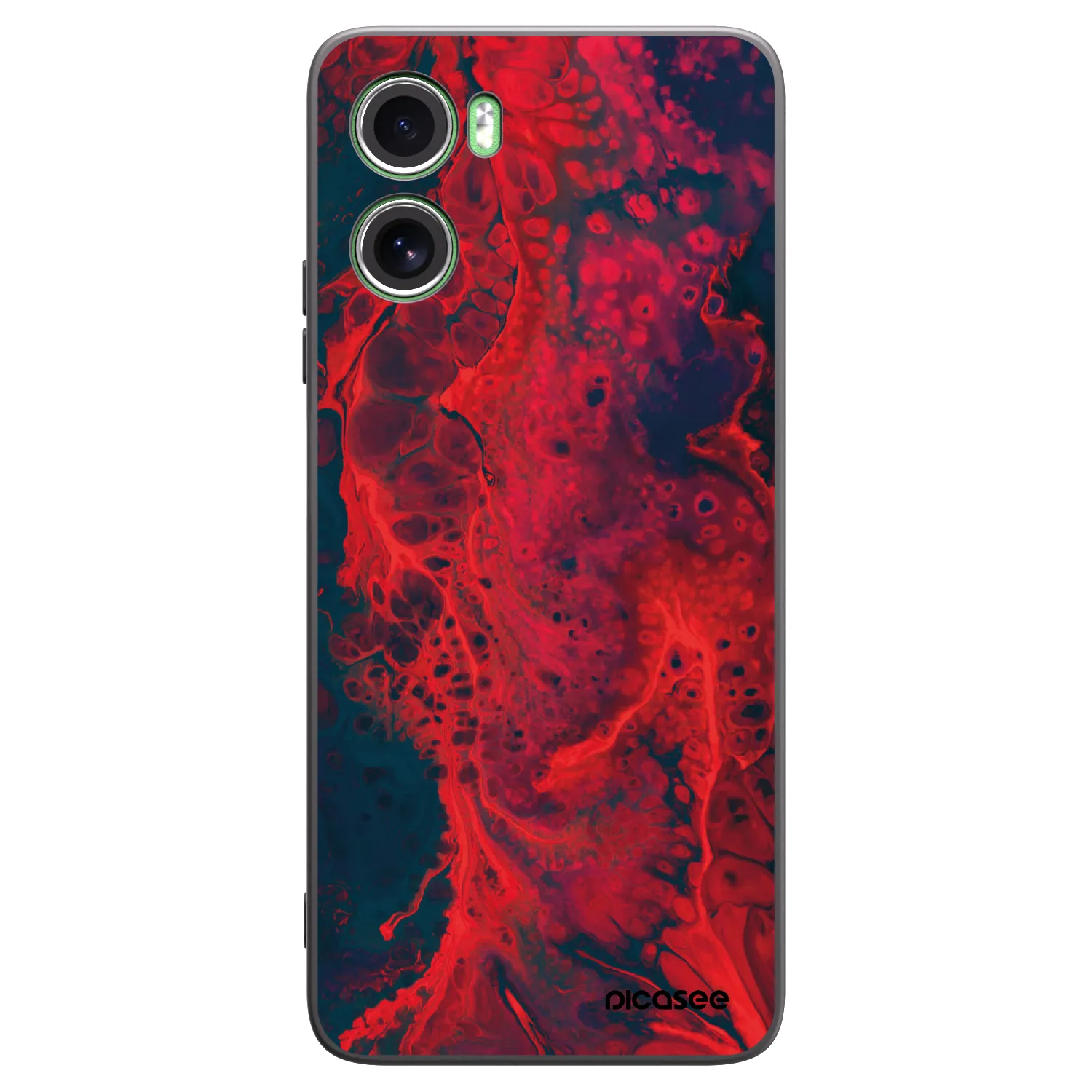 Picasee silikonový černý obal pro Motorola Moto G06 - Organic red