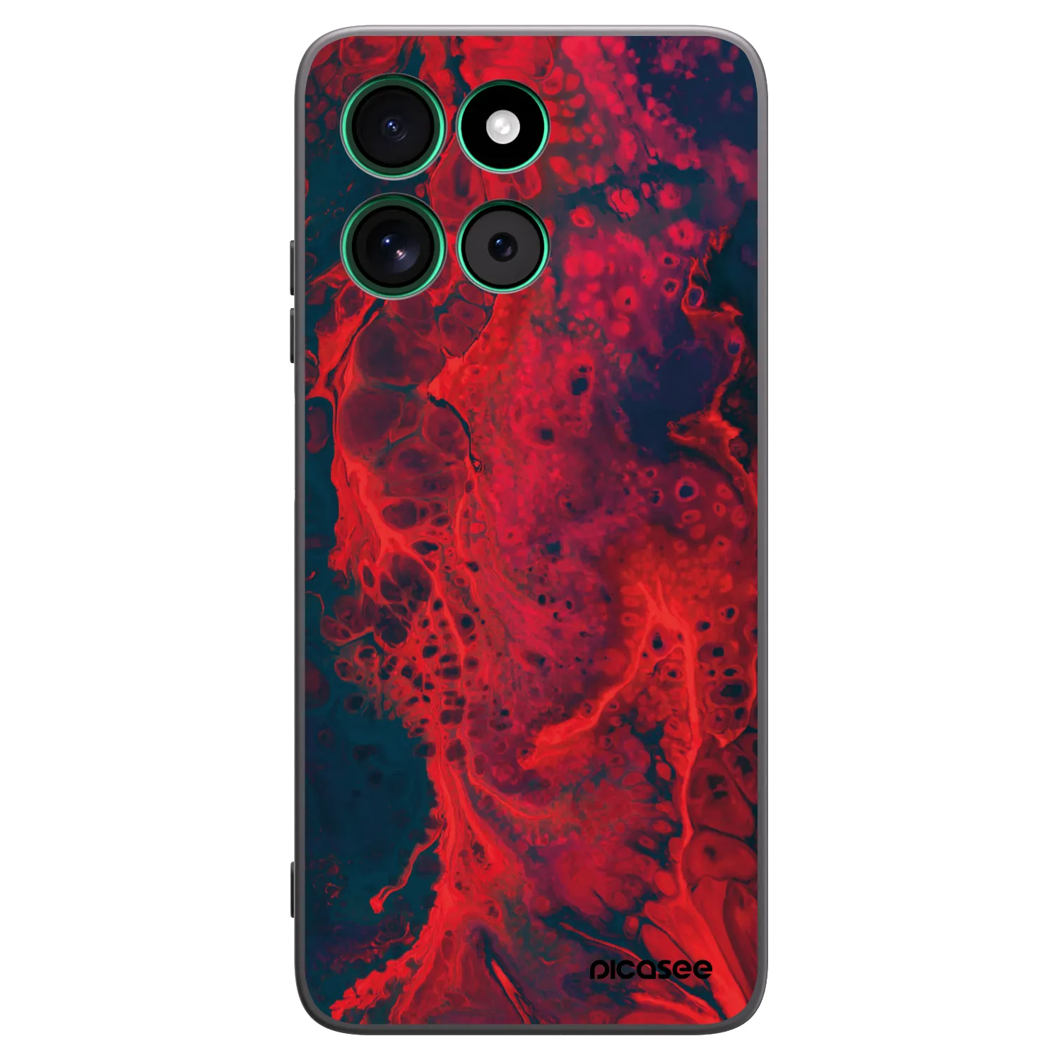 Picasee silikonový černý obal pro Motorola Moto G57 Power - Organic red