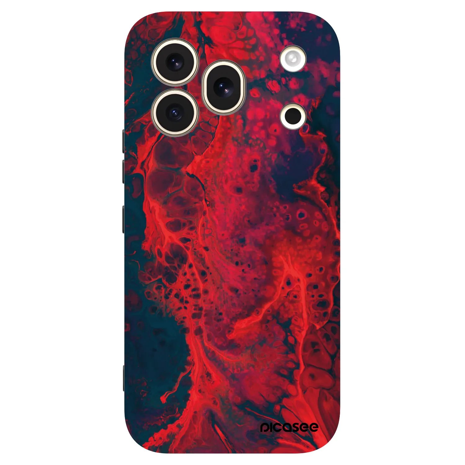 Picasee silikonový černý obal pro Honor 600 Pro - Organic red