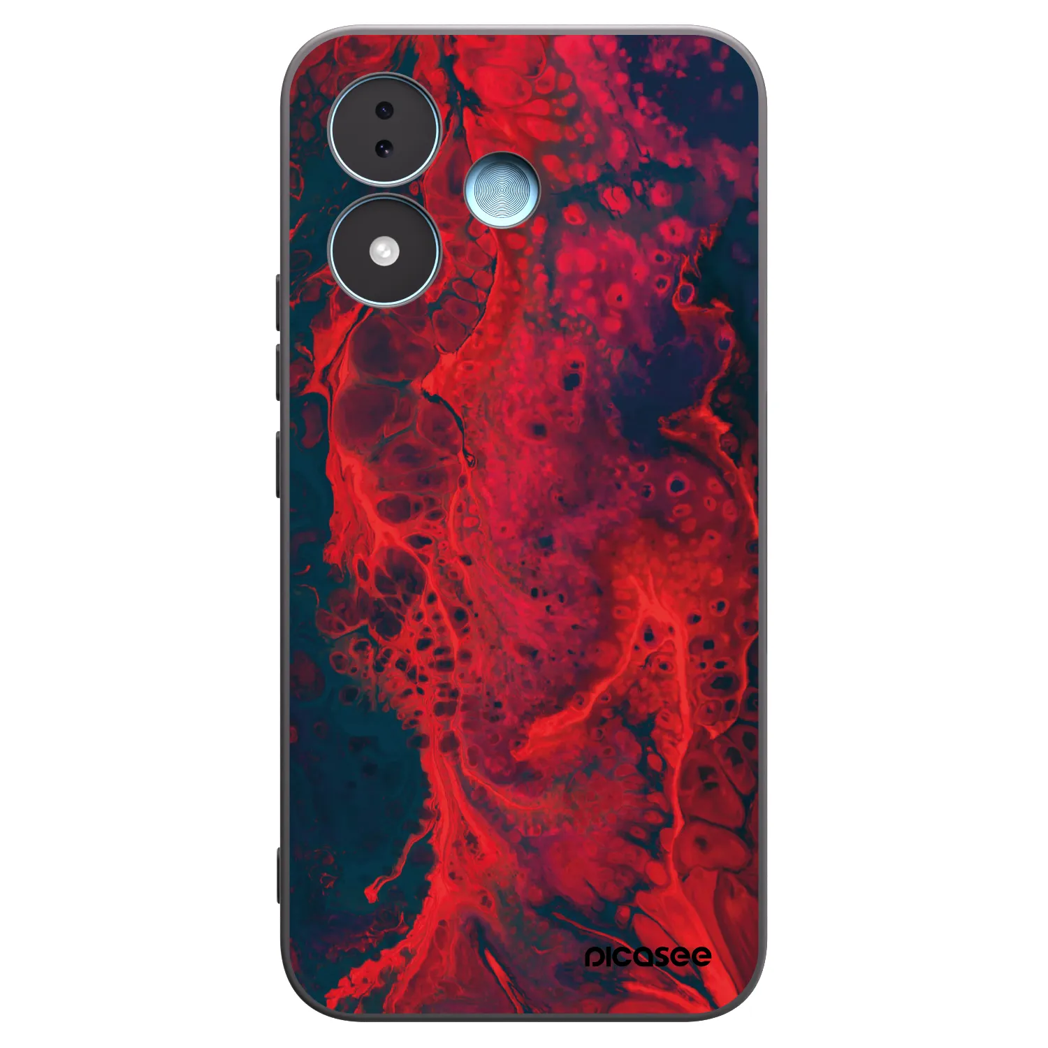 Picasee silikonový černý obal pro Xiaomi Redmi Note 17 5G - Organic red