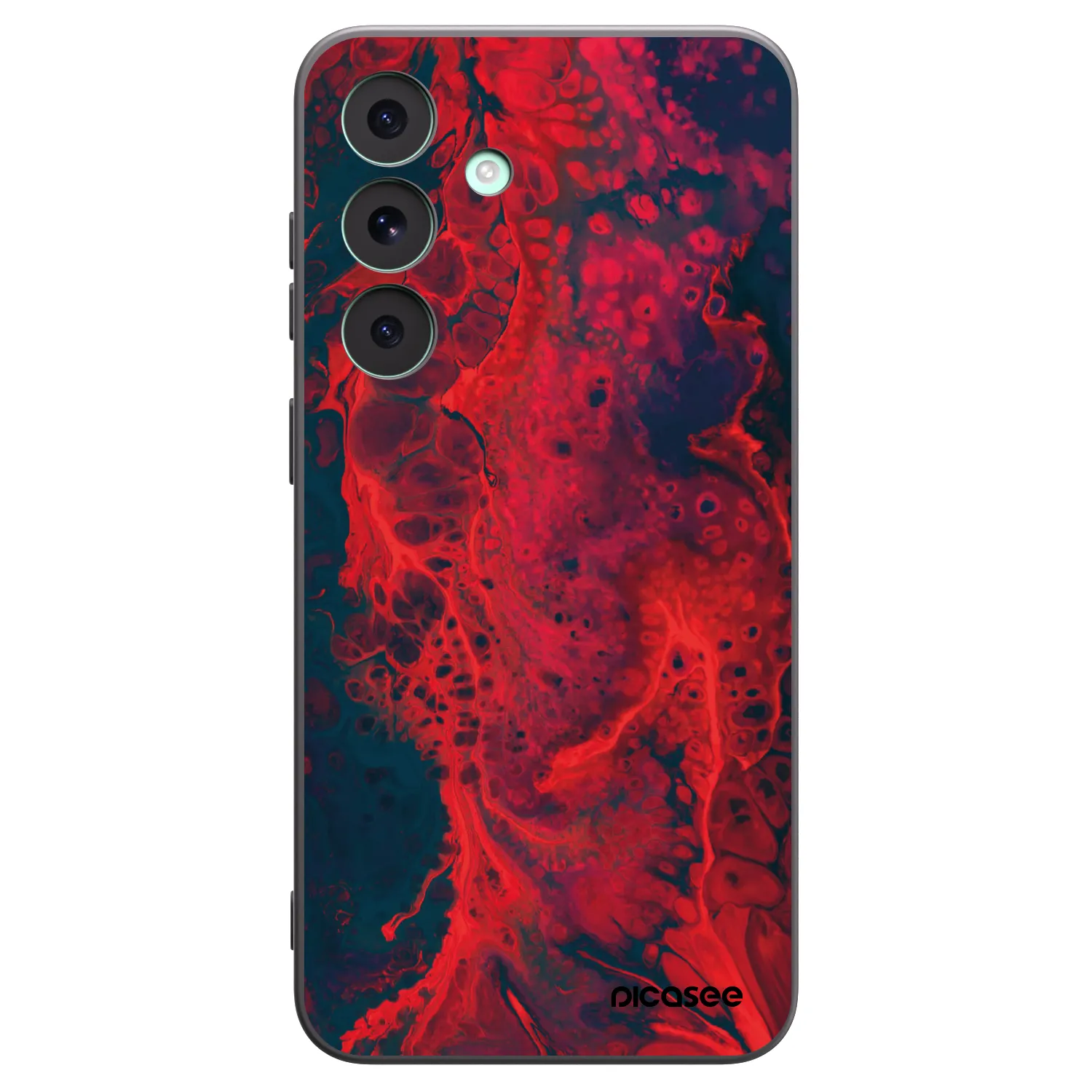 Picasee silikonový černý obal pro Samsung Galaxy S26 FE - Organic red