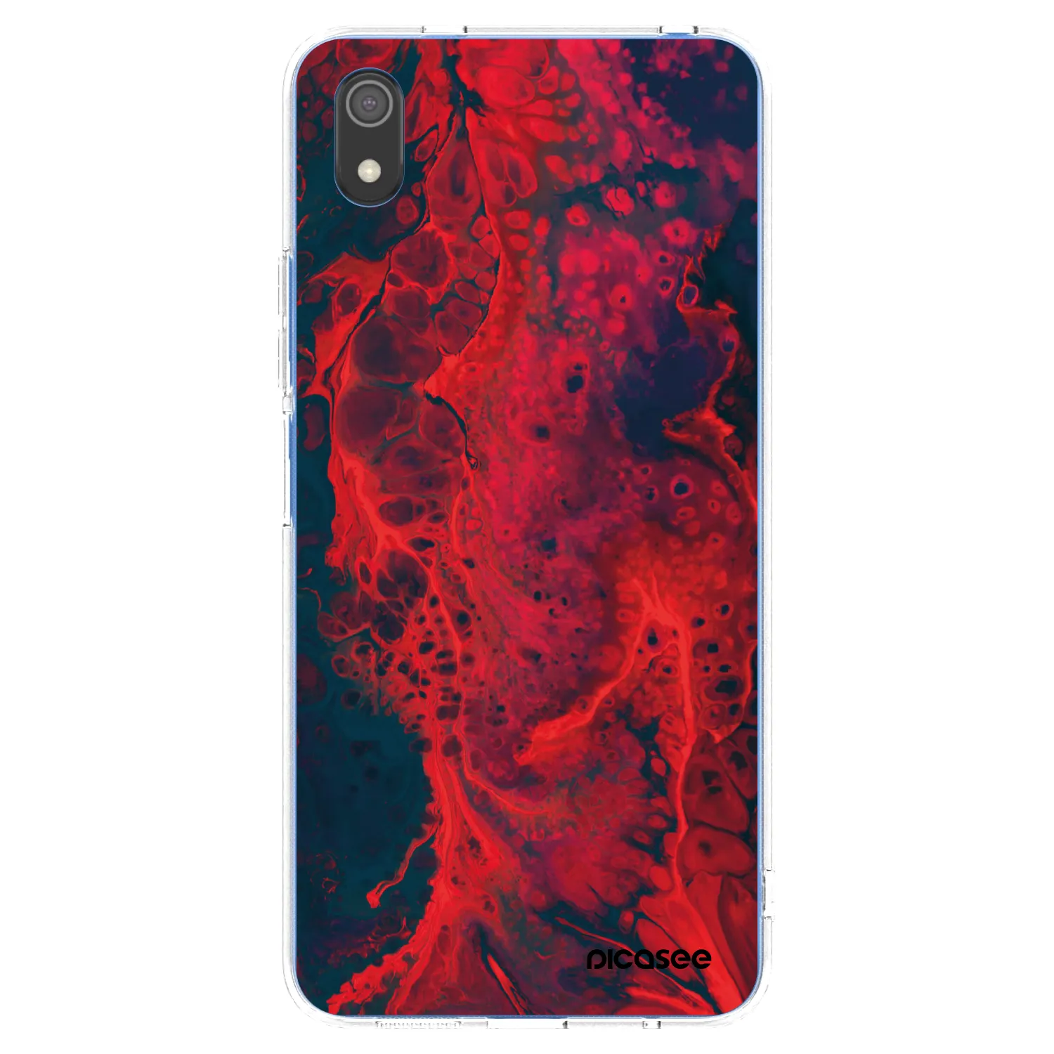 Picasee silikonový průhledný obal pro Xiaomi Redmi 7A - Organic red