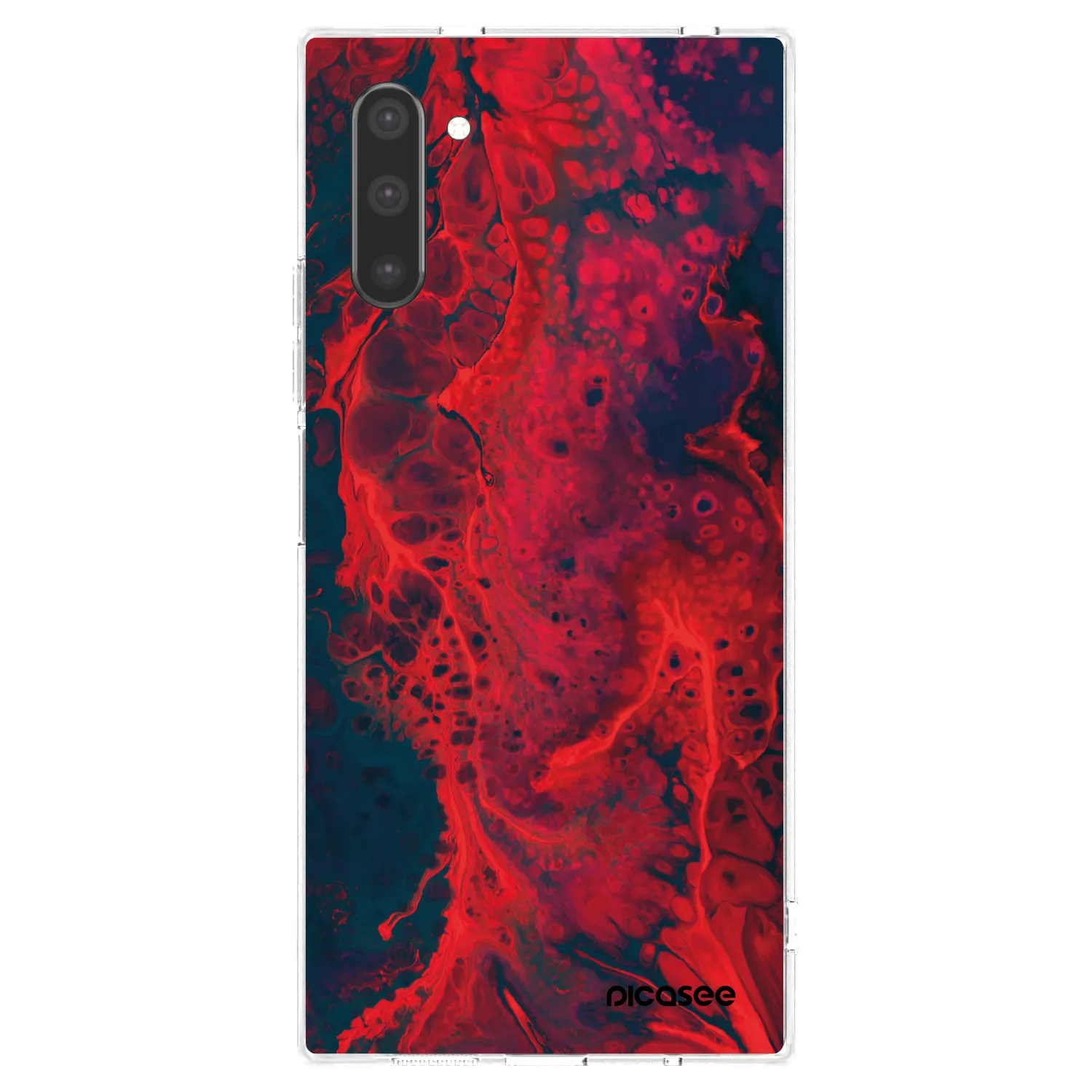 Picasee silikonový průhledný obal pro Samsung Galaxy Note 10 N970F - Organic red