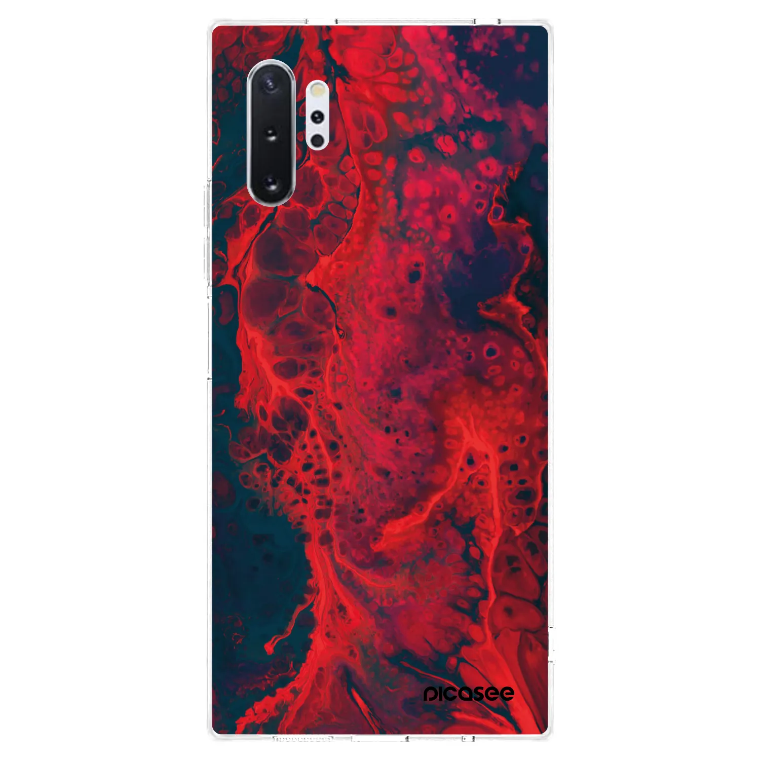 Picasee silikonový průhledný obal pro Samsung Galaxy Note 10+ N975F - Organic red