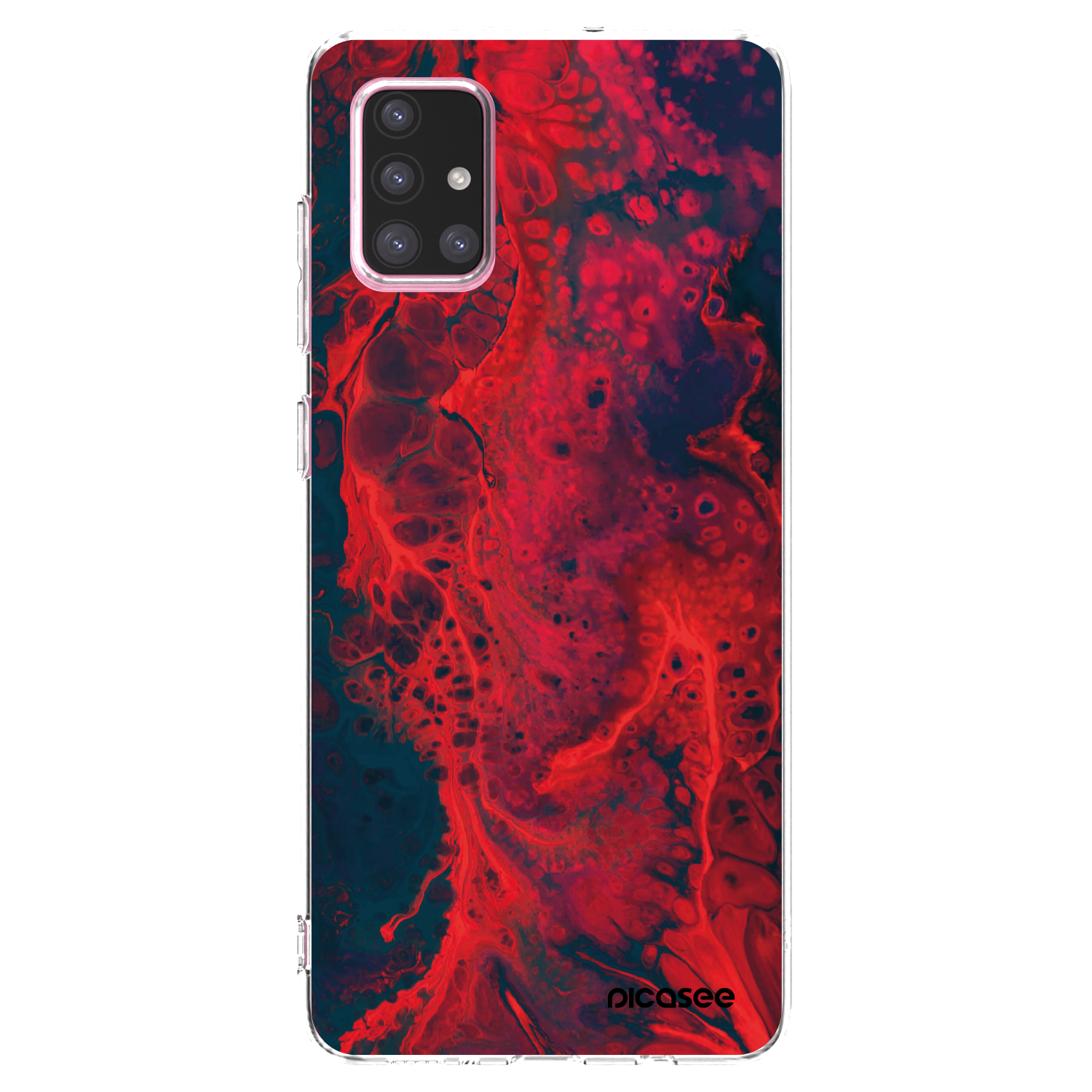Picasee silikonový průhledný obal pro Samsung Galaxy A71 A715F - Organic red