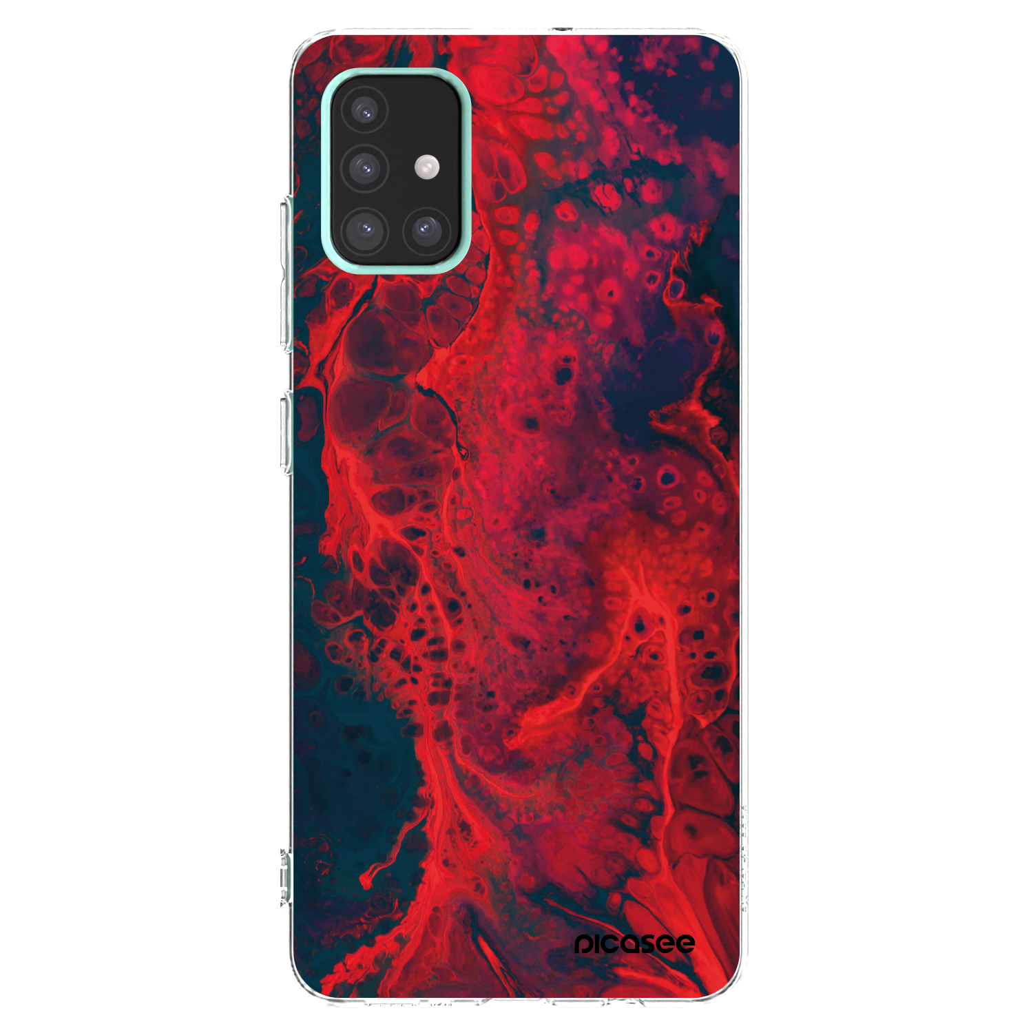 Picasee silikonový průhledný obal pro Samsung Galaxy A51 A515F - Organic red
