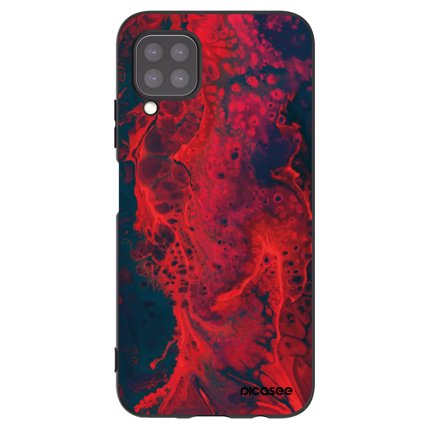 Picasee silikonový černý obal pro Huawei P40 Lite - Organic red