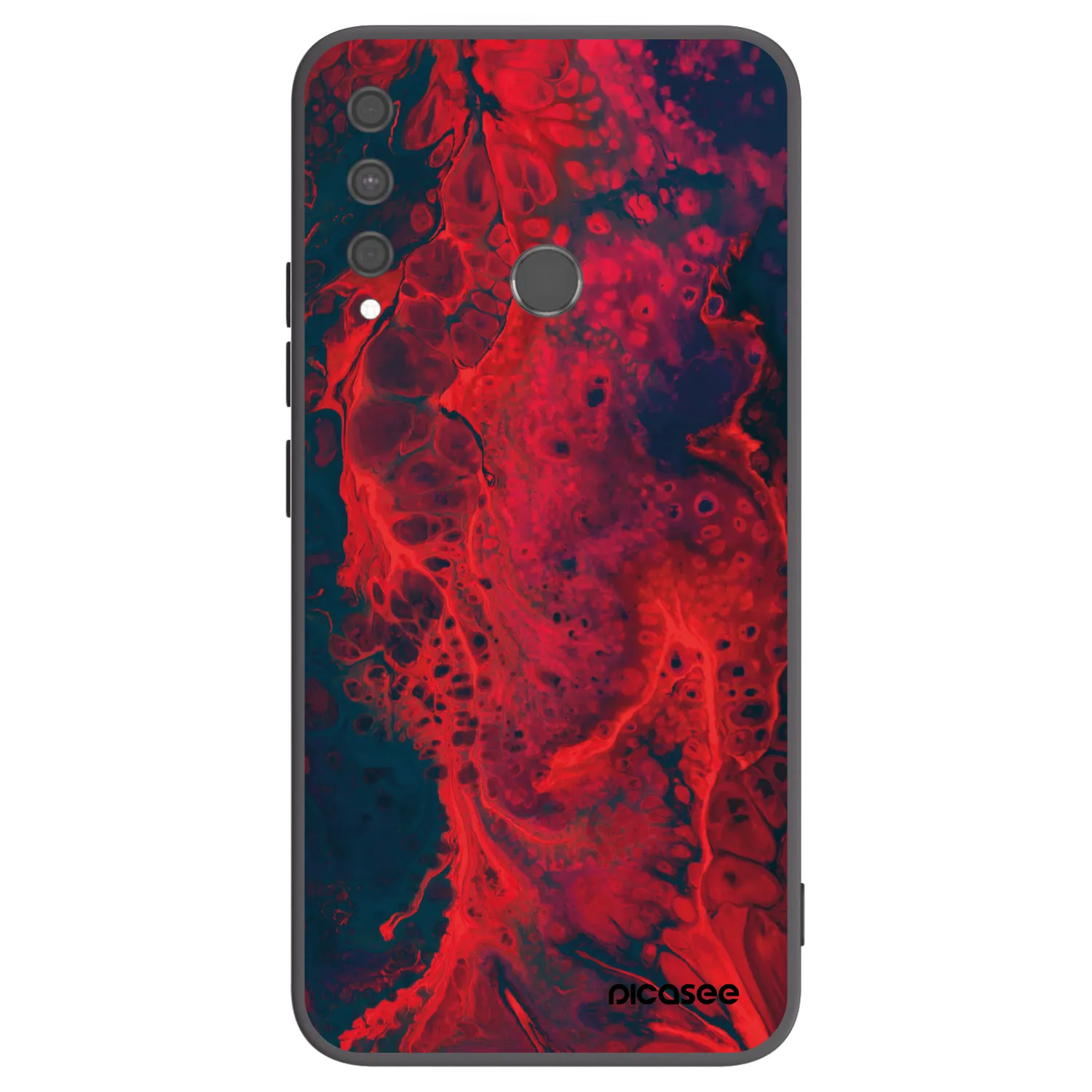 Picasee silikonový černý obal pro Huawei P40 Lite E - Organic red