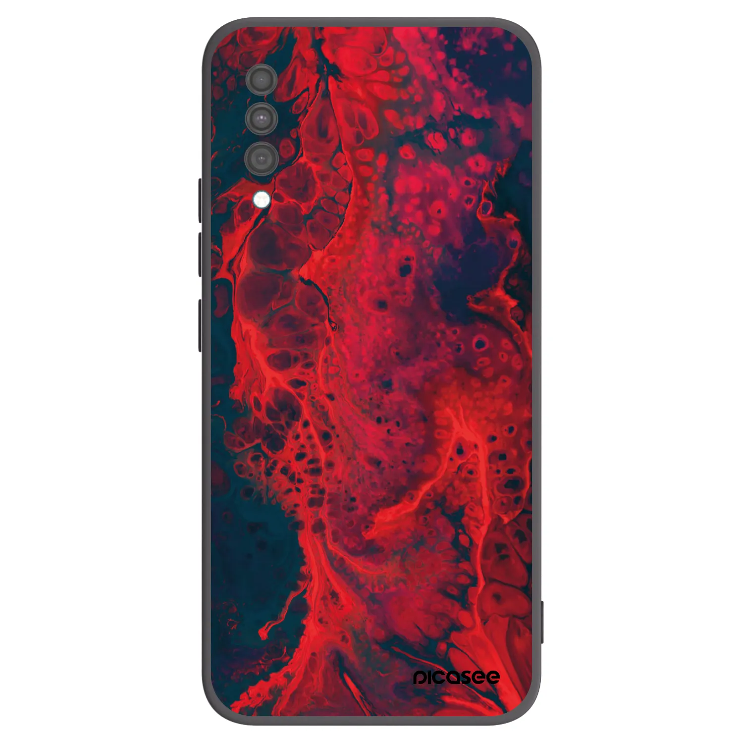 Picasee silikonový černý obal pro Samsung Galaxy A30s A307F - Organic red
