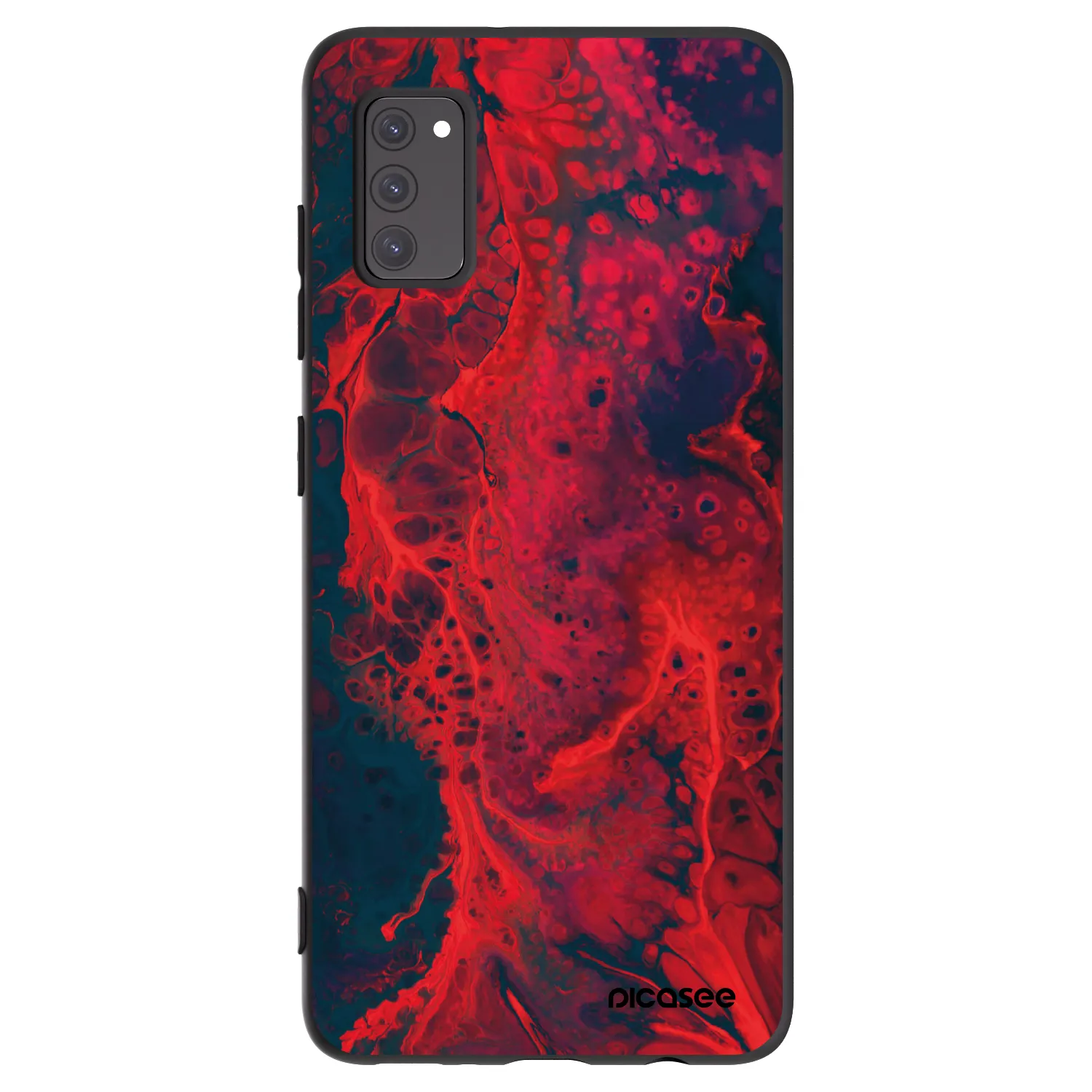 Picasee silikonový černý obal pro Samsung Galaxy A41 A415F - Organic red