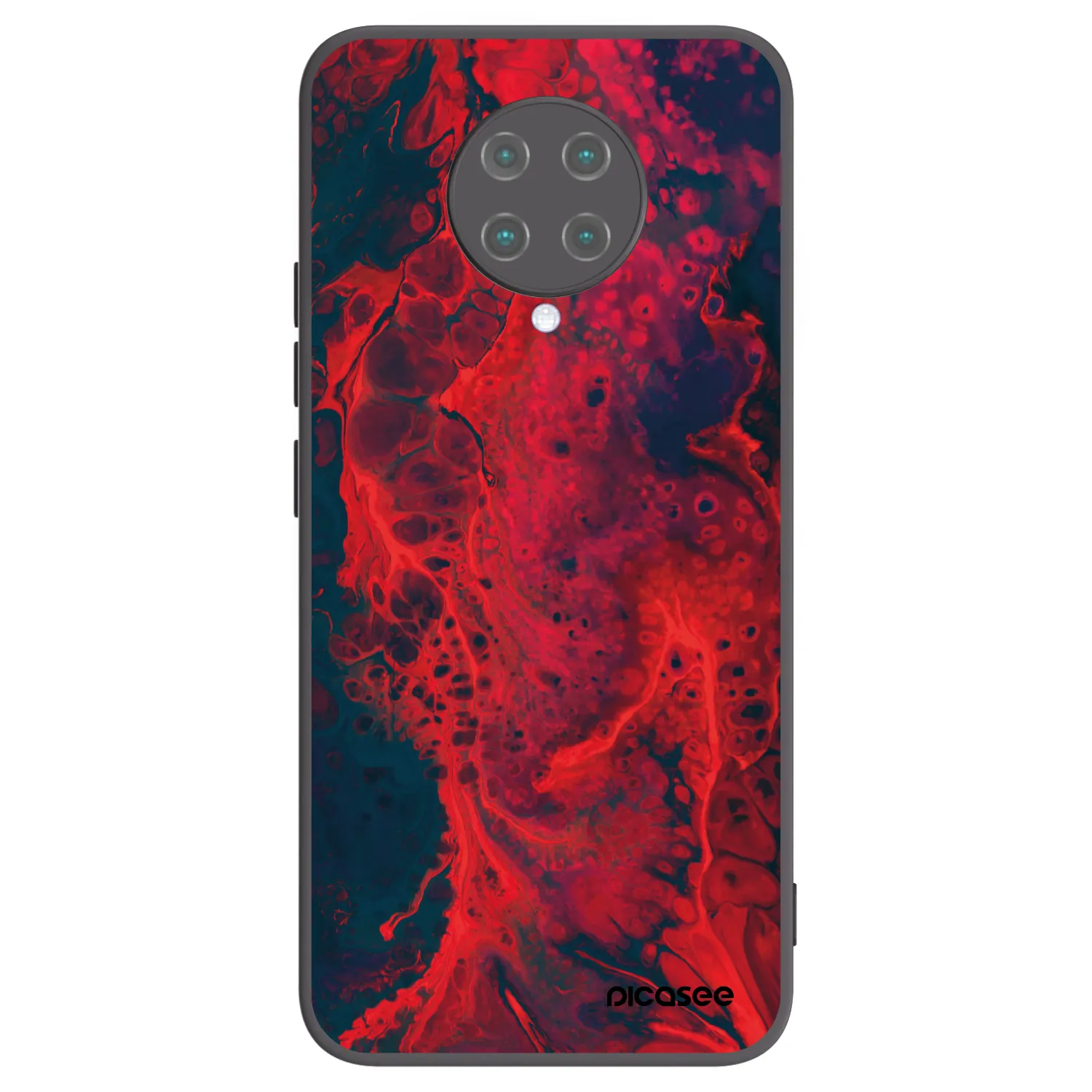 Picasee silikonový černý obal pro Xiaomi Poco F2 Pro - Organic red