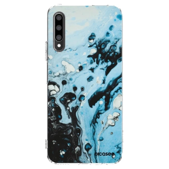 Picasee silikonový průhledný obal pro Honor 9X Pro - Organic blue