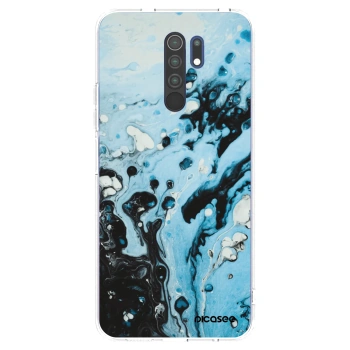 Picasee silikonový průhledný obal pro Xiaomi Redmi 9 - Organic blue